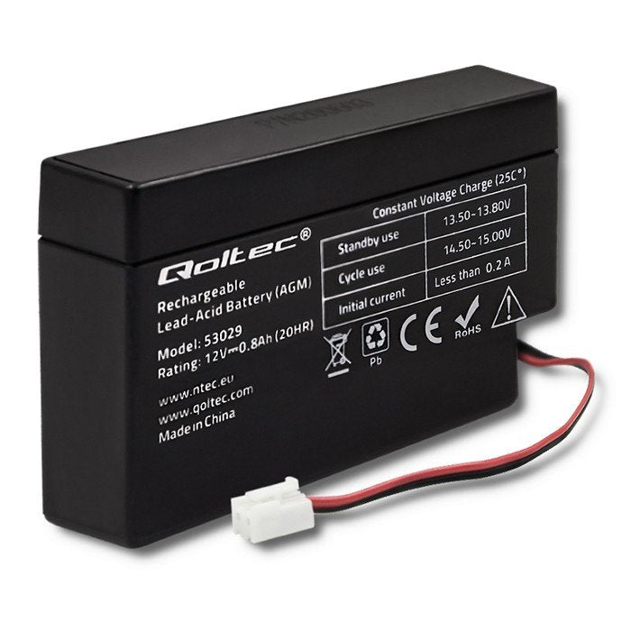 EAN 5901878530291 - Qoltec 53029 batería recargable industrial Sealed Lead Acid (VRLA) 800 mAh 12 V imagen 1