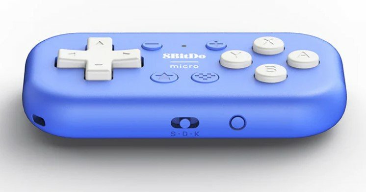8bitdo Micro Bluetooth Gamepad Azul, Para Nintendo Switch, Android, Raspberry Pi Ret00384