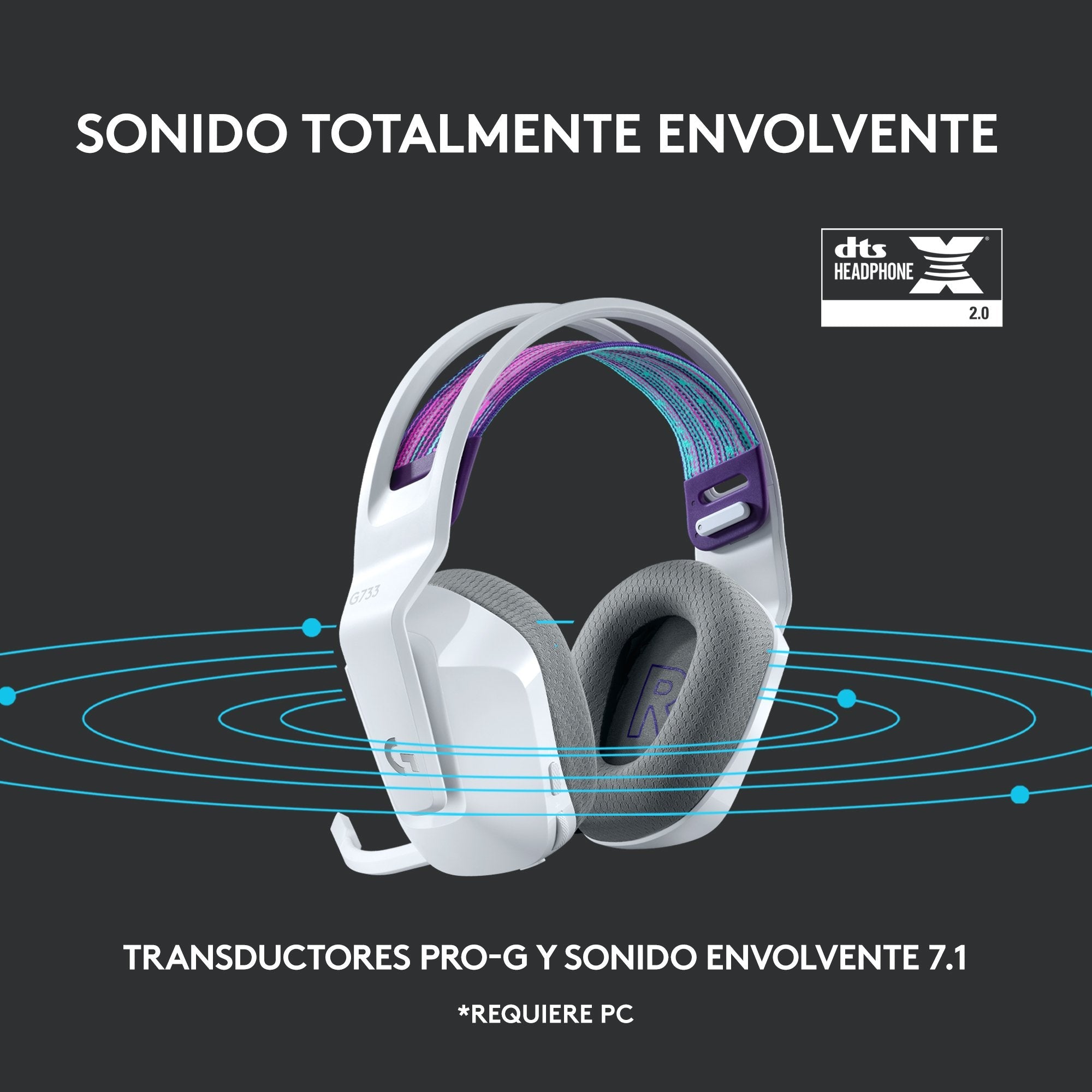 EAN 5099206089532 - Logitech G 981-000883 auricular y casco Auriculares Inalámbrico Diadema Juego Blanco imagen 15
