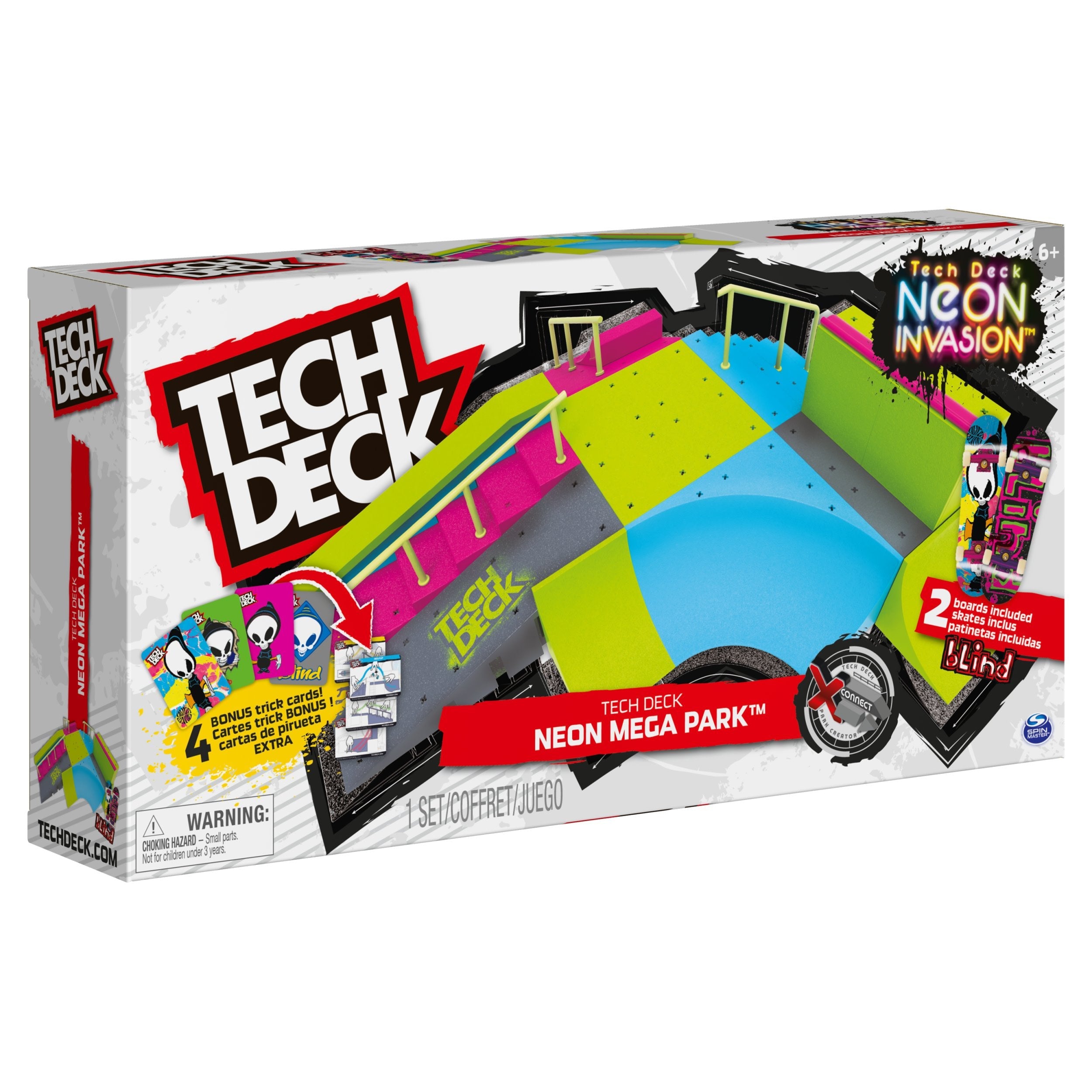 Spinmaster Tech Deck - Neon Mega Park (Mit Zwei Fingerboards, X-Connect) 6063752