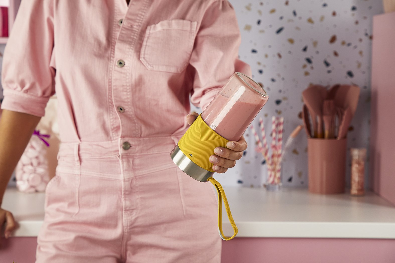 Tefal Lightmix Bl1c0230 Licuadora 0,3 L Acero Inoxidable, Transparente, Amarillo