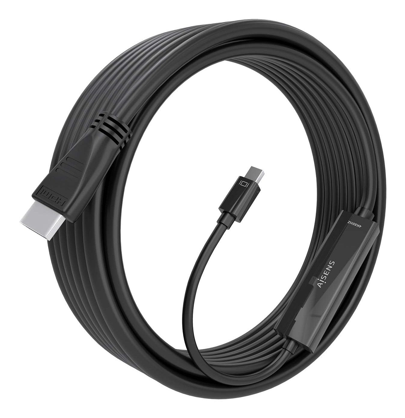 Aisens Cable Conversor Mini Dp A Hdmi 4k@60hz, Mini Dp/M-Hdmi/M, Negro, 5.0m