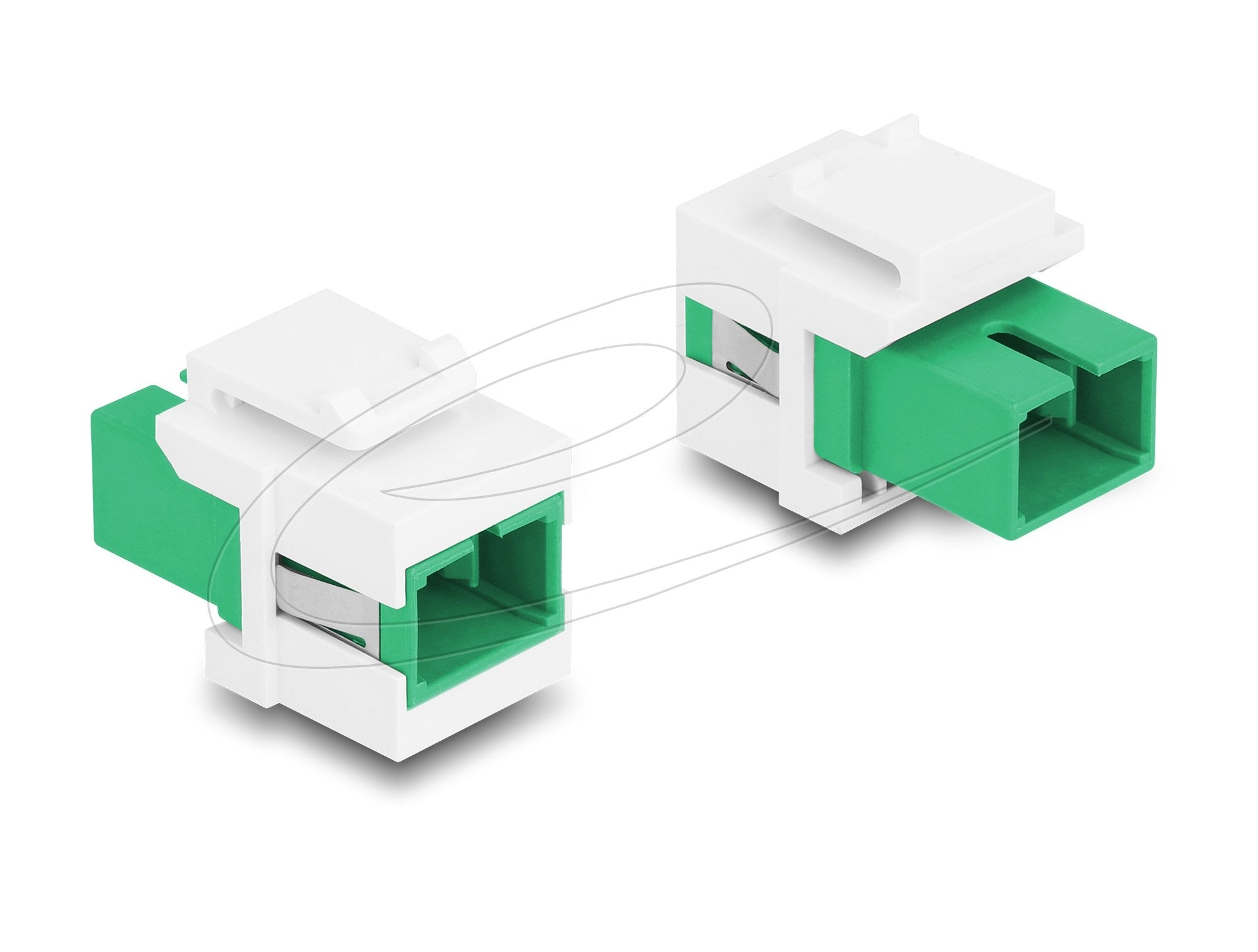 Keystone Modul Sc Simplex Buchse Zu Sc Simplex Buchse Grün Weiss