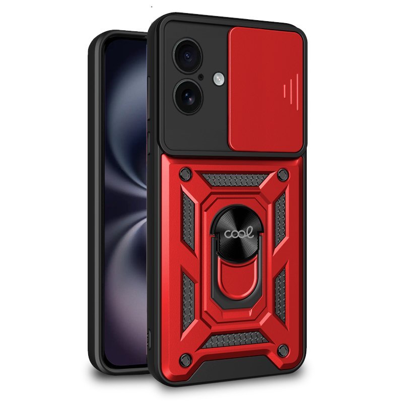 Funda Cool Iphone 16 Hard Ring Rojo