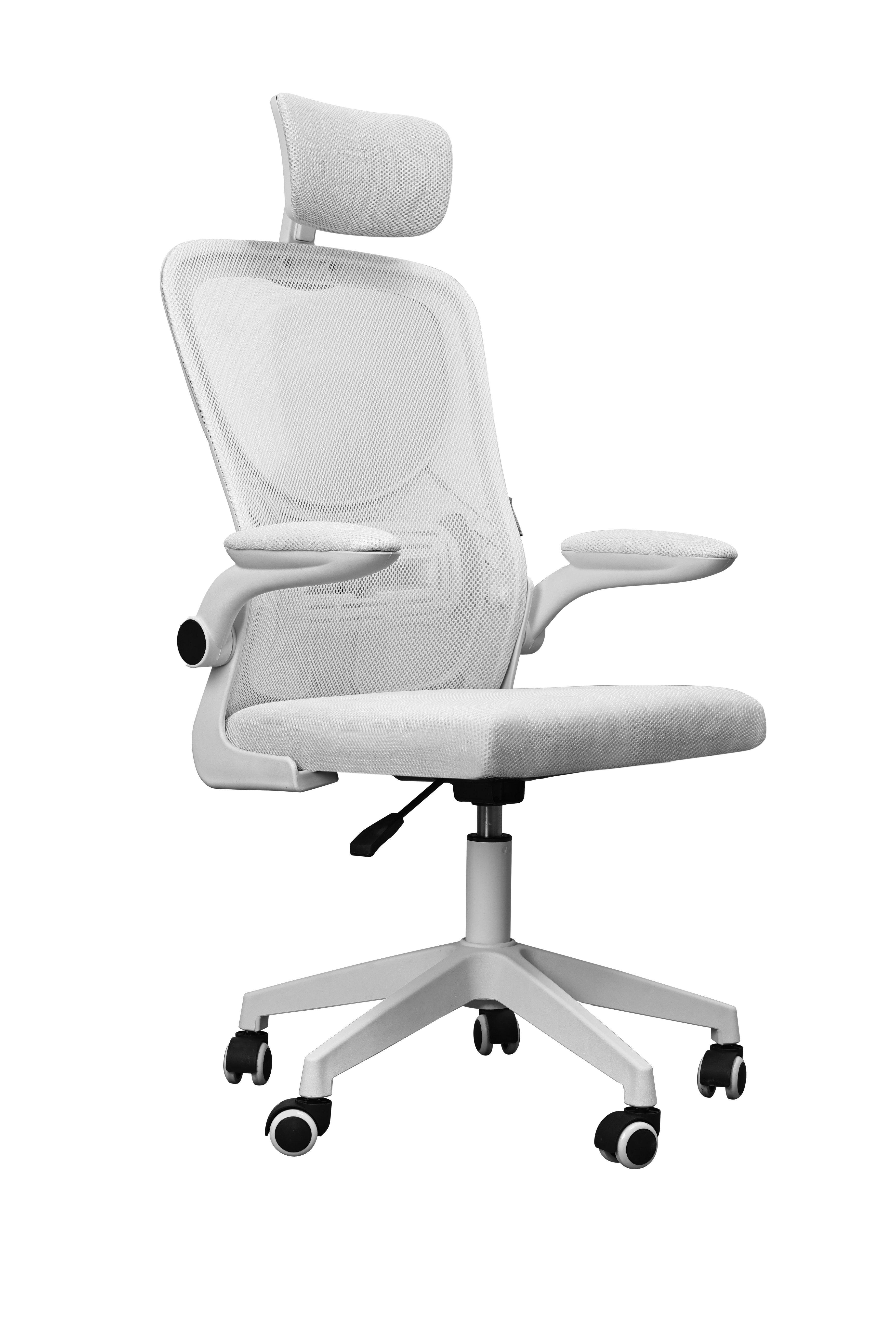 Silla Mgc-Ergo Plus Blanco Mars Gaming Reposabrazos Plegables /Pistón Clase 3/ Soporte Lumbar Dinámico Adaptable/ Peso Máximo 120kg/ Malla Transpirable
