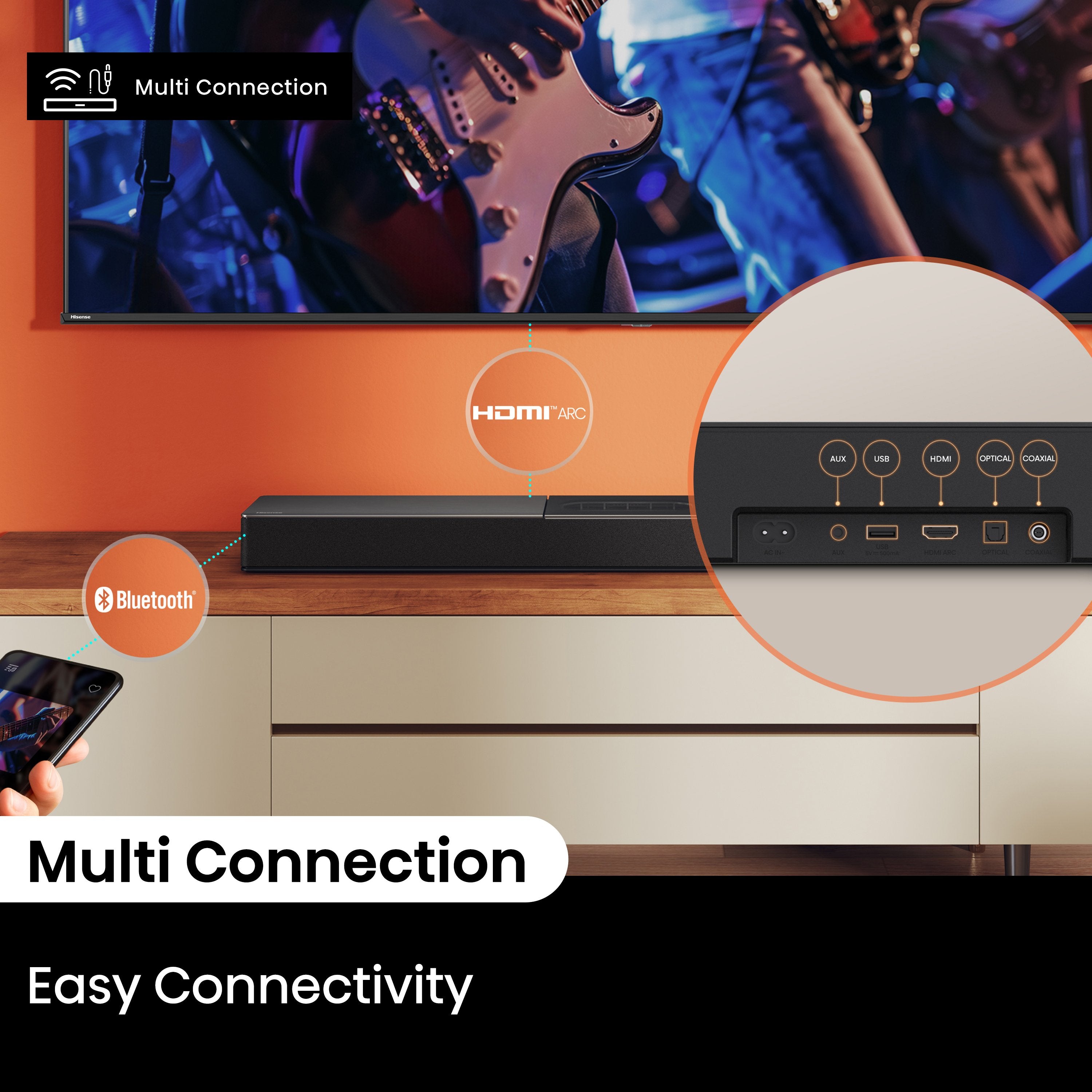 Hisense Hs2000 Altavoz Soundbar 2.1 Canales 240 W