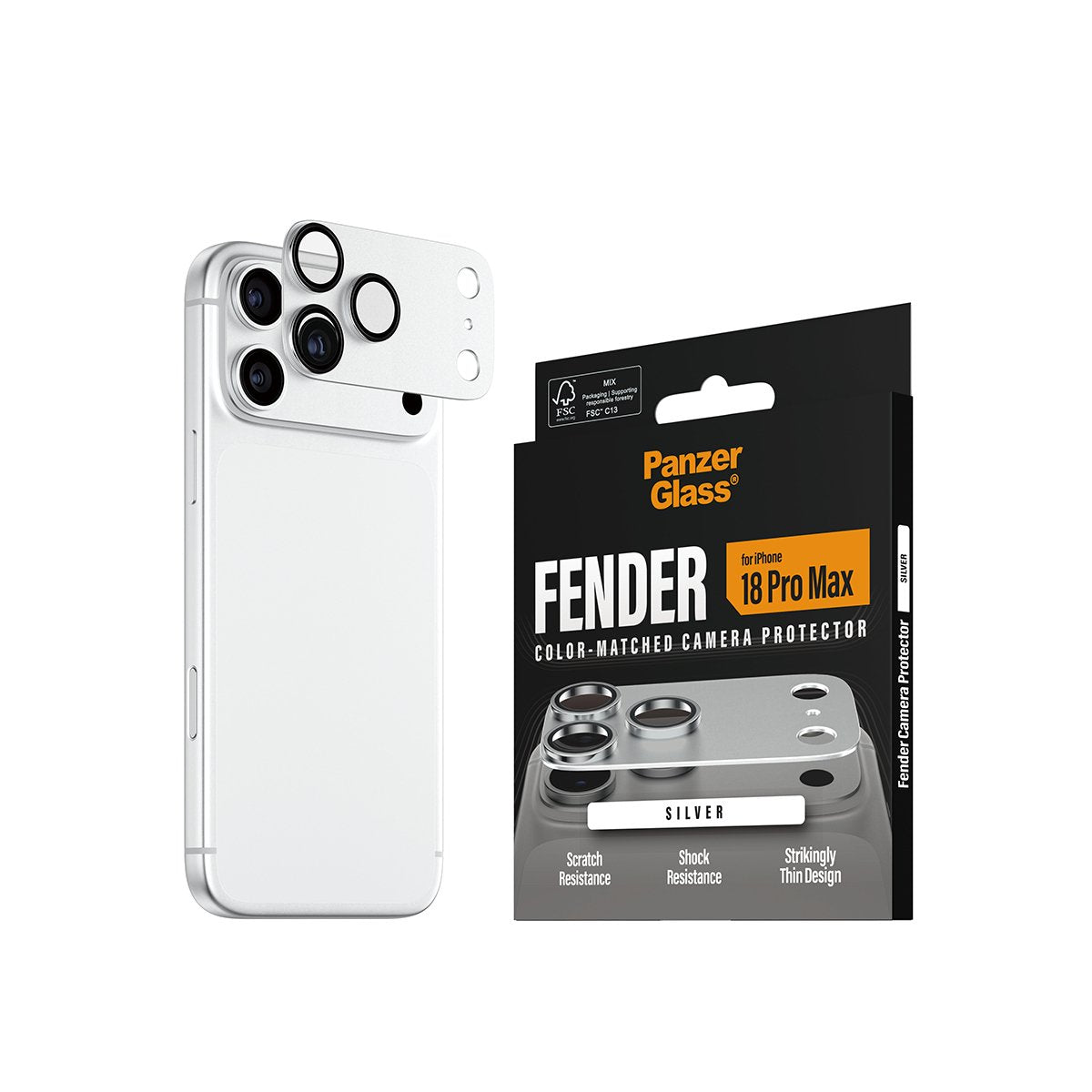 Panzerglass Fender Ip 18 Pro Max Silber Kameraschutz