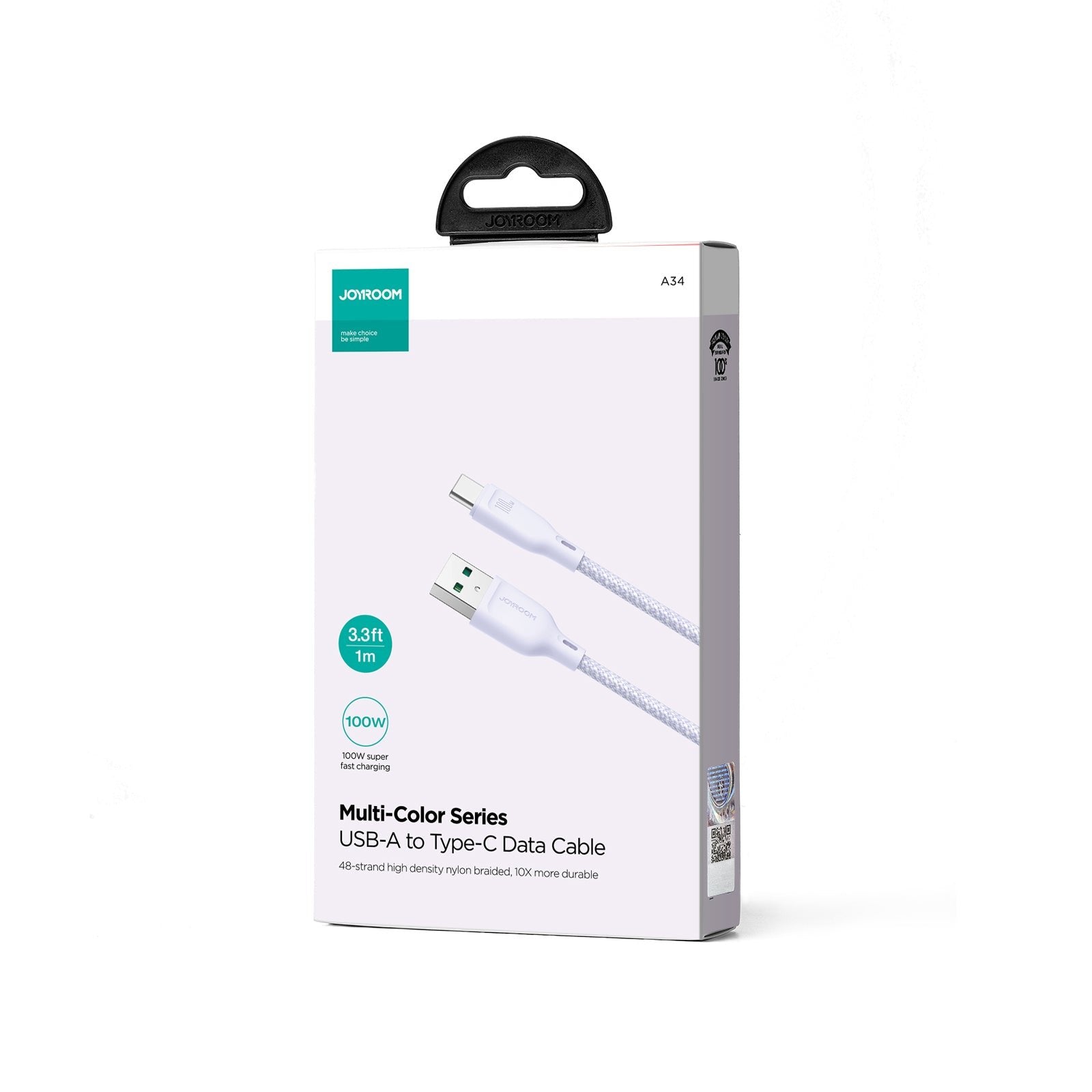 EAN 6941237110459 - JOYROOM 6941237110459 cable USB 1 m USB A USB C 0,48 Gbit/s 100 W Púrpura imagen 2