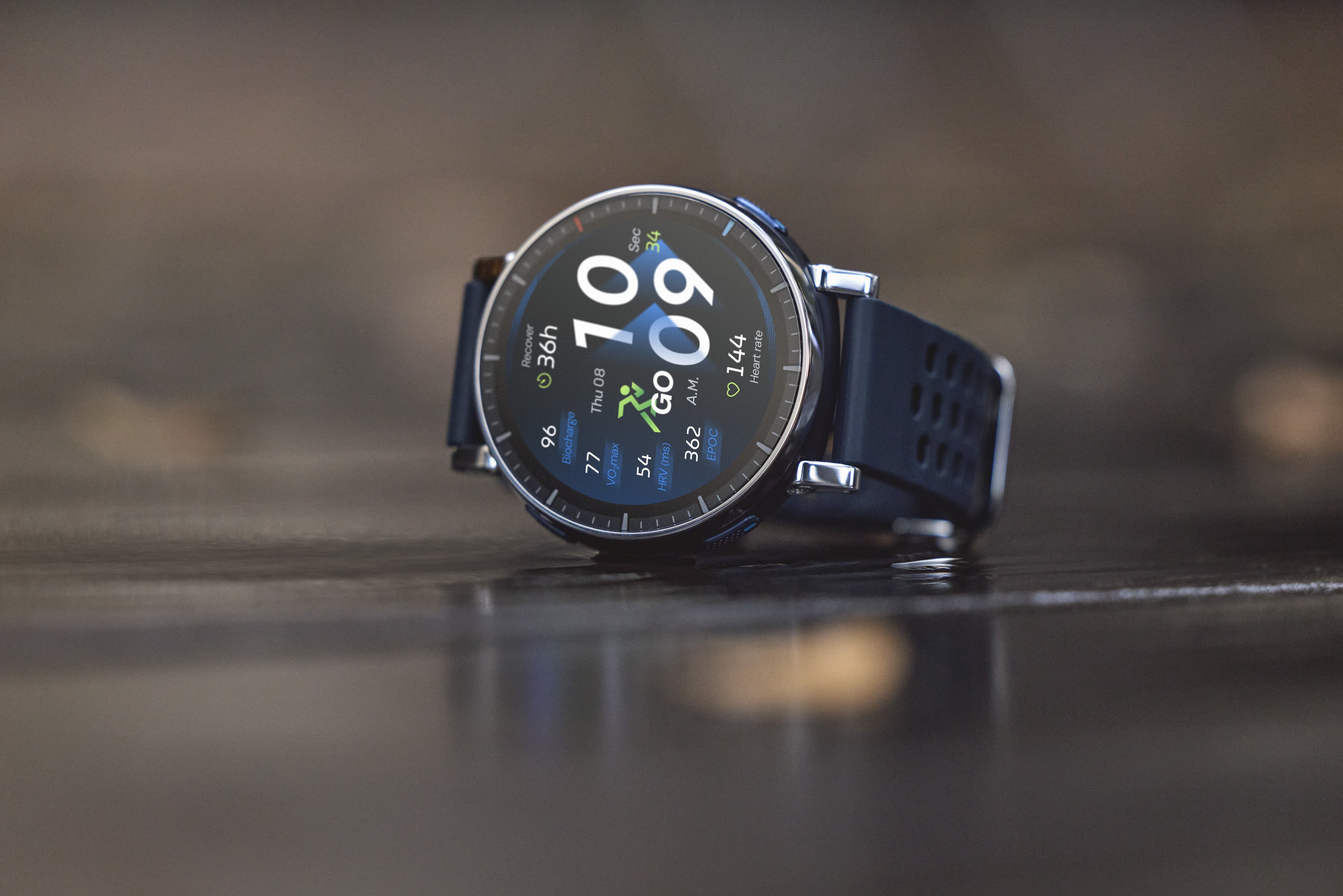 Smartwatch Amazfit Active 3 Premium Dark Azul Hyrox-Modus