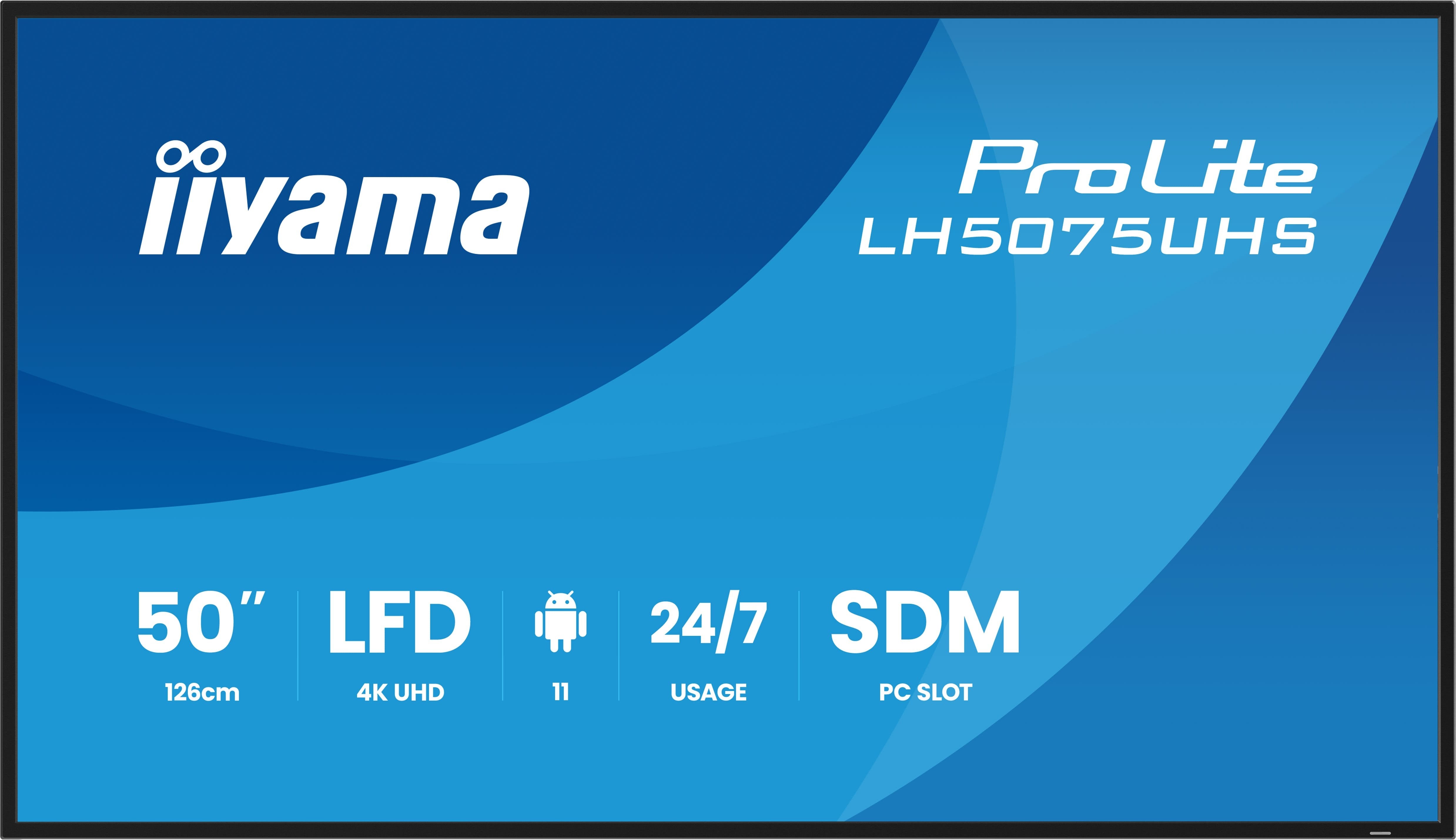 EAN 4948570125241 - iiyama LH5075UHS-B2AG pantalla de señalización Pantalla plana para señalización digital 125,7 cm (49.5") imagen 2
