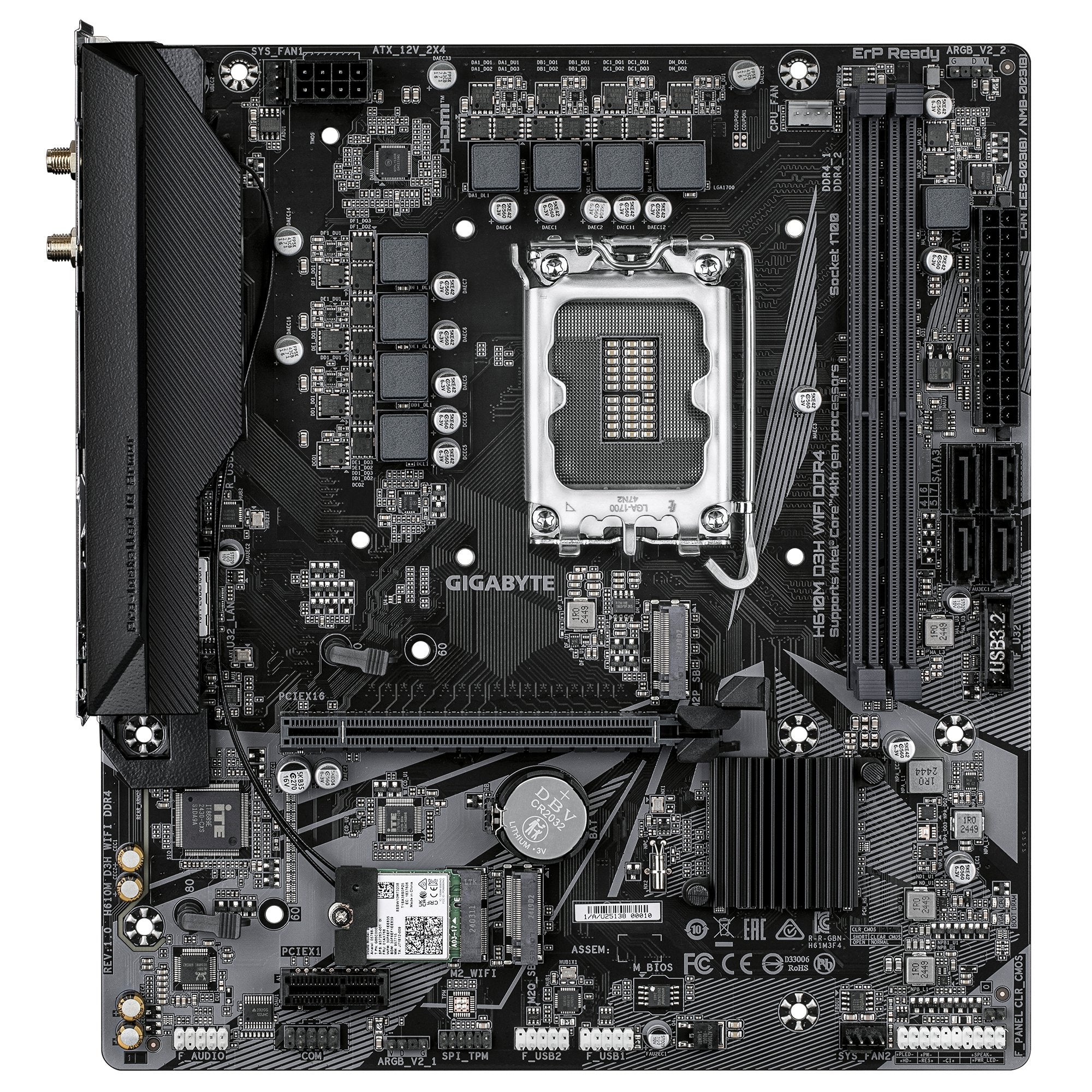 EAN 4719331871116 - GIGABYTE H610M D3H WIFI DDR4 placa base Intel H610 LGA 1700 micro ATX imagen 2
