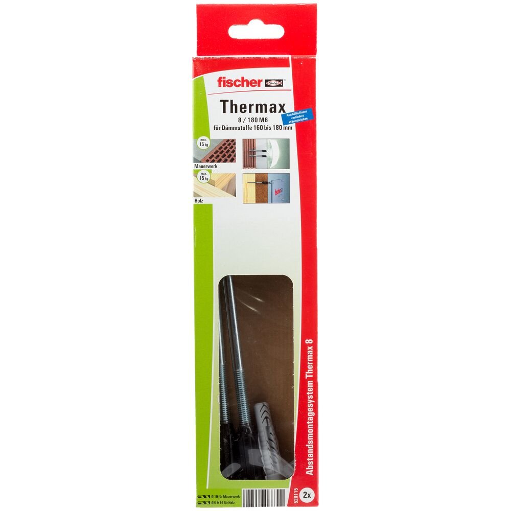 EAN 4048962166729 - Fischer 520115 tornillo de anclaje y taco 2 pieza(s) Juego de enchufes de pared y tornillos imagen 4