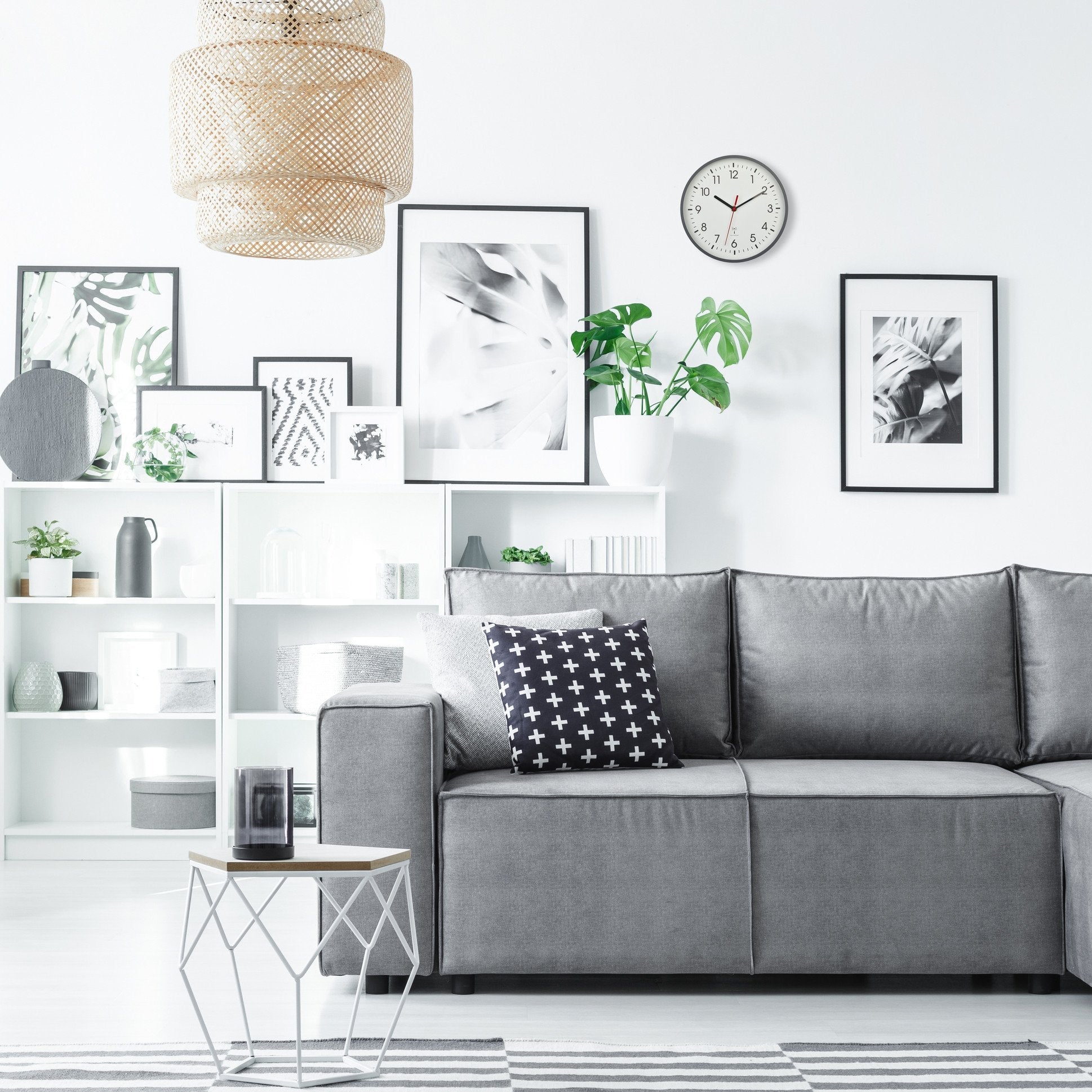 Tfa-Dostmann 60.3550.10 Reloj De Mesa O Pared Reloj Analógico Alrededor Gris