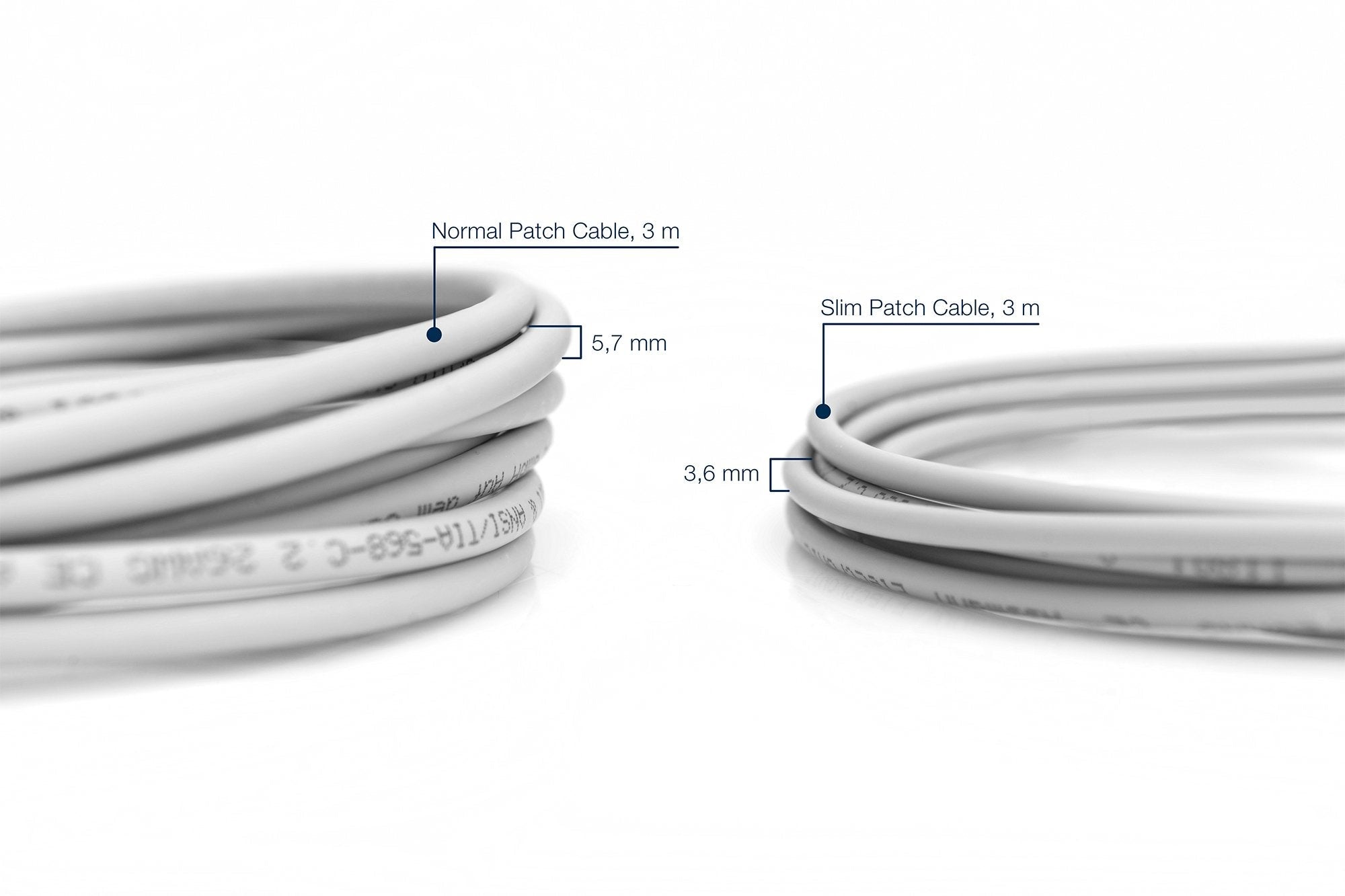 Cat 6 U-Utp Slim Patch Cord 2m Cabl Cu Lszh Awg 28/7 Length Grey