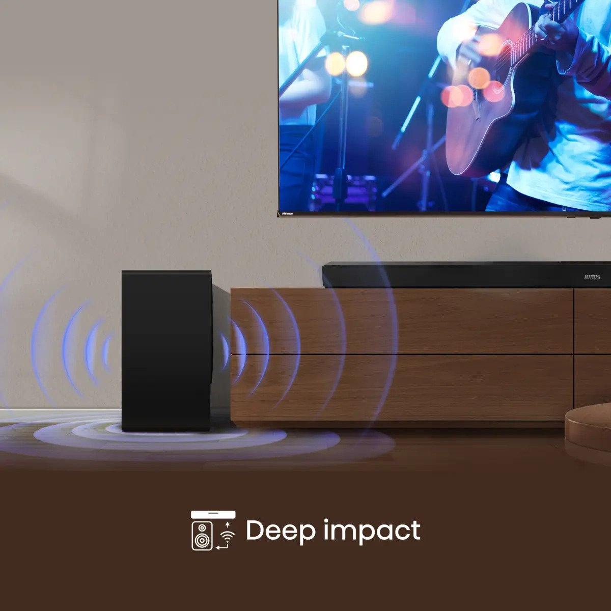 Barra Sonido Hisense Ax5100q 5.1 580w Dolby Atmos Hdmi Earc Bt 5.3