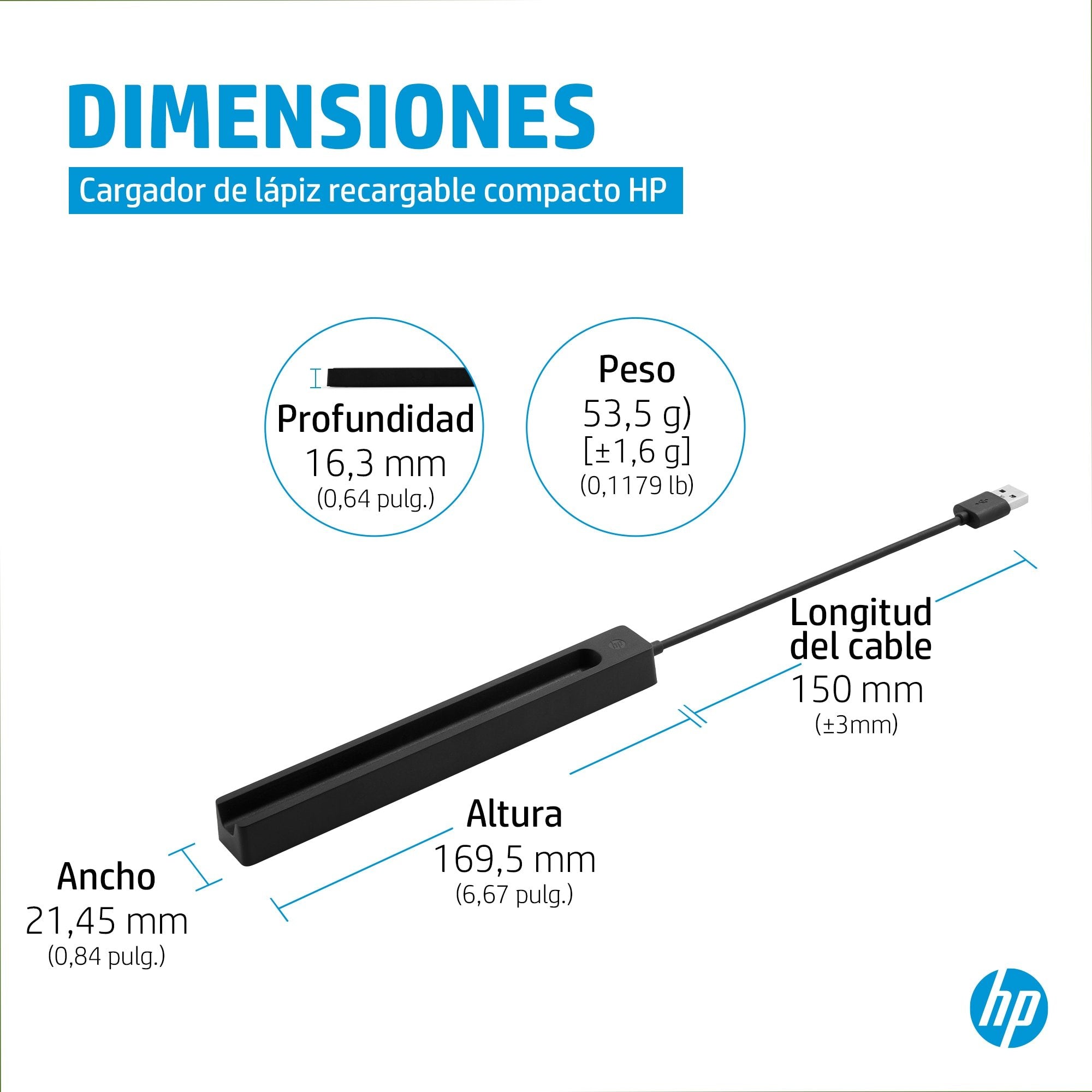 EAN 0196188424278 - HP Slim Rechargeable Pen Charger Stylus (lápiz digital) Negro USB Interior imagen 7