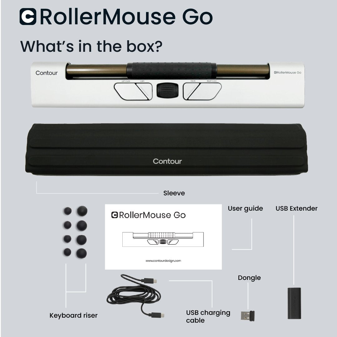 EAN 0743870004609 - Contour Design RollerMouse Go + RollerMouse Go Dock ratón Oficina RF Wireless + Bluetooth + USB Type-A 40 imagen 4