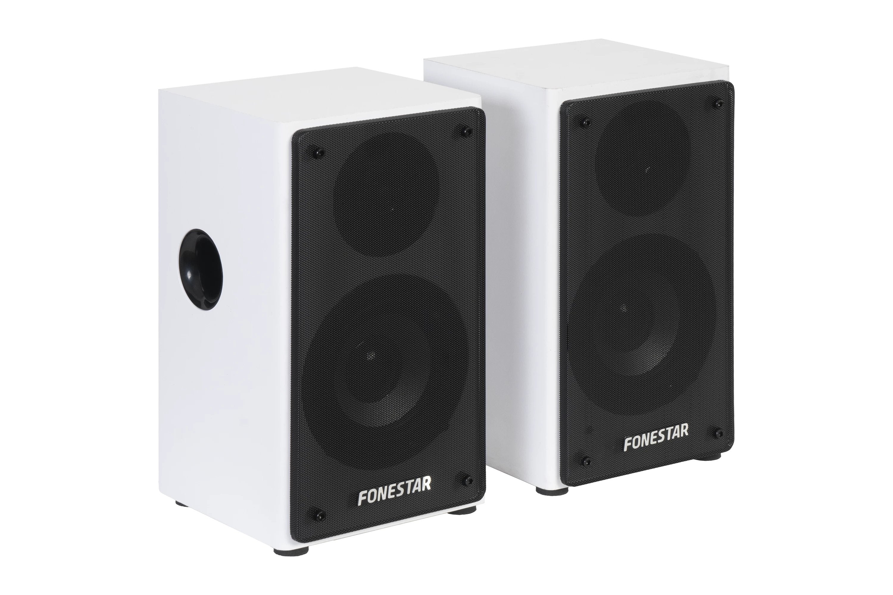 Altavoces Activos 2.0 Fonestar Class-220b Blancos 2*Rms 45w 60-20000hz Entradas 2*Línea Aux 2*Rca Receptor Bt 5.0 Mando A Distancia