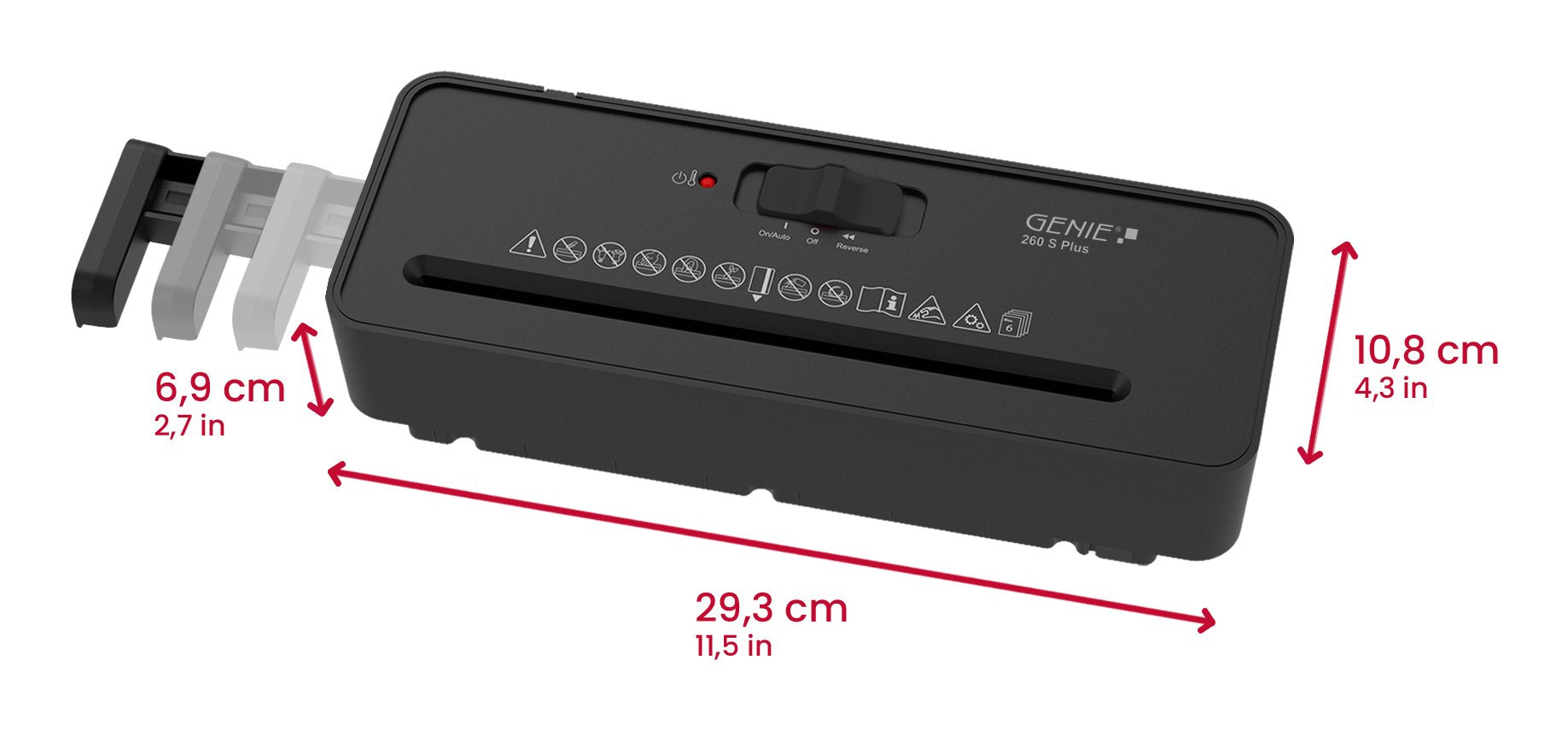 Genie Aktenvernichter 260 S Plus Aufsatzaktenvernichter