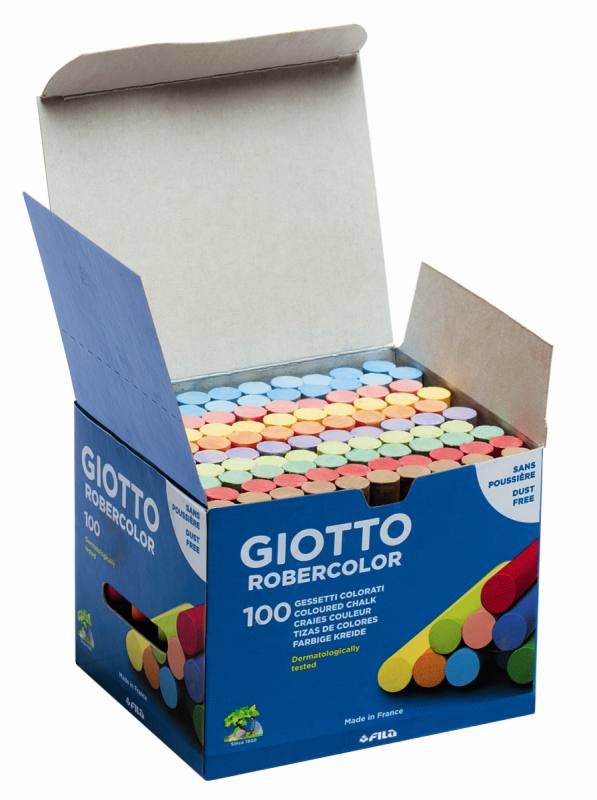 Giotto Tiza Robercolor Colores Surtidos Antipolvo Caja De 100