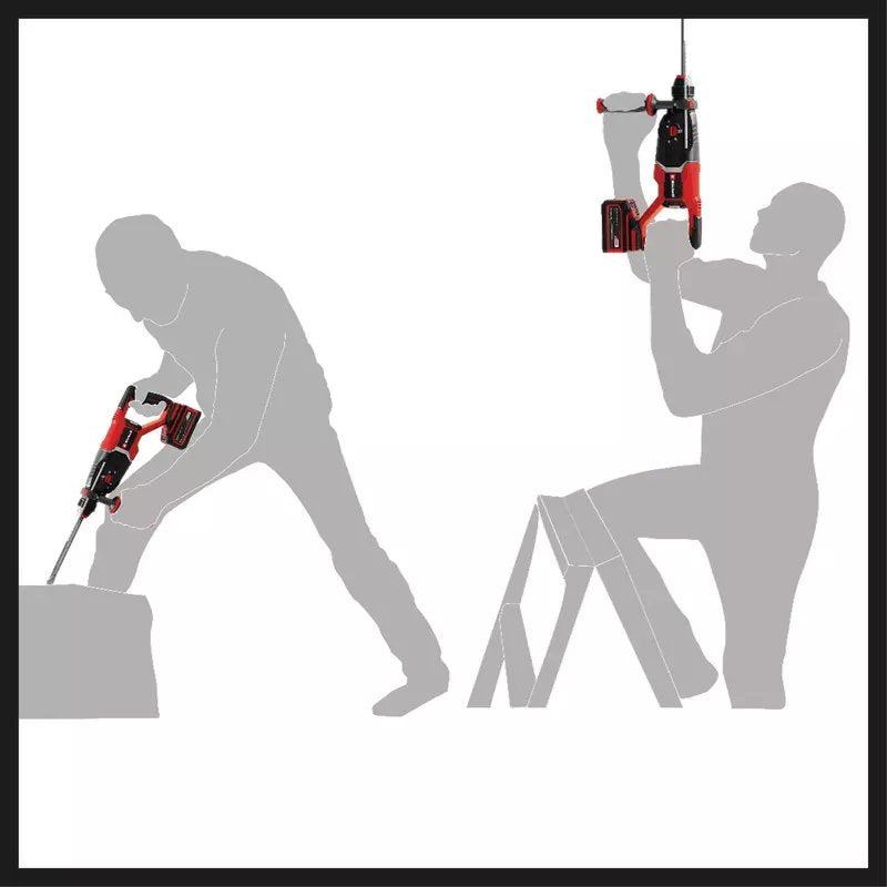 Taladro Percutor Inalámbrico Profesional Einhell Tp-Hd 18/26 D Li Bl - Solo 4514270 (Negro/Rojo, Sin Batería Ni Cargador, En Estuche Electrónico)