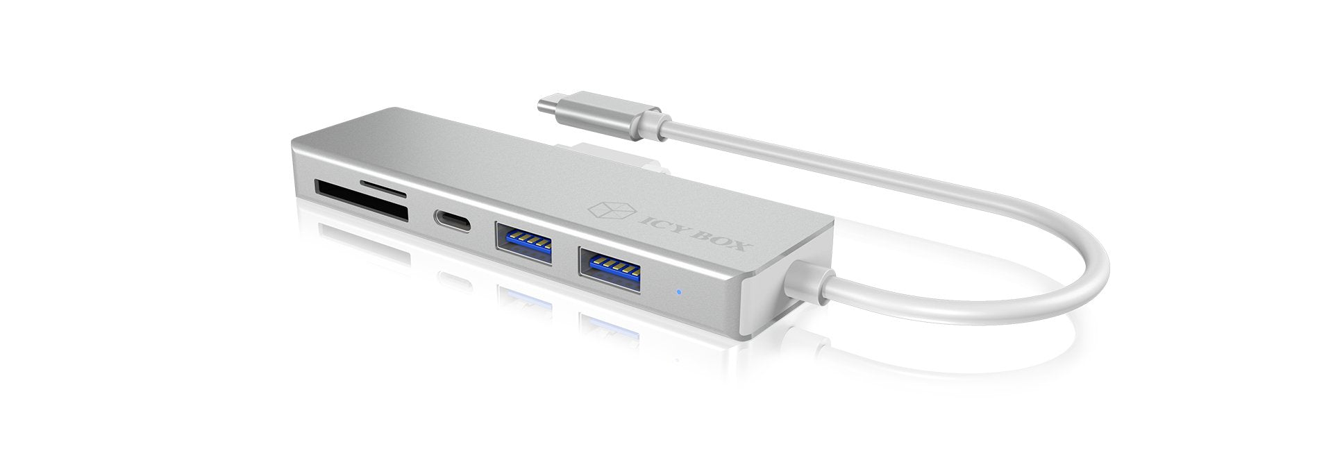 Lector De Tarjetas Externo Raidsonic Hub Y Icybox Usb 3.0 Type-C Ib-Hub1413cr
