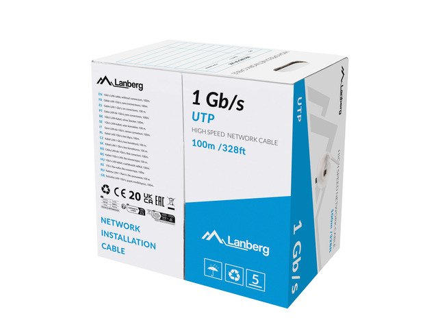 EAN 5901969446708 - Lanberg LCU6-10CC-0100-S cable de red Gris 100 m U/UTP (UTP) Alrededor imagen 1
