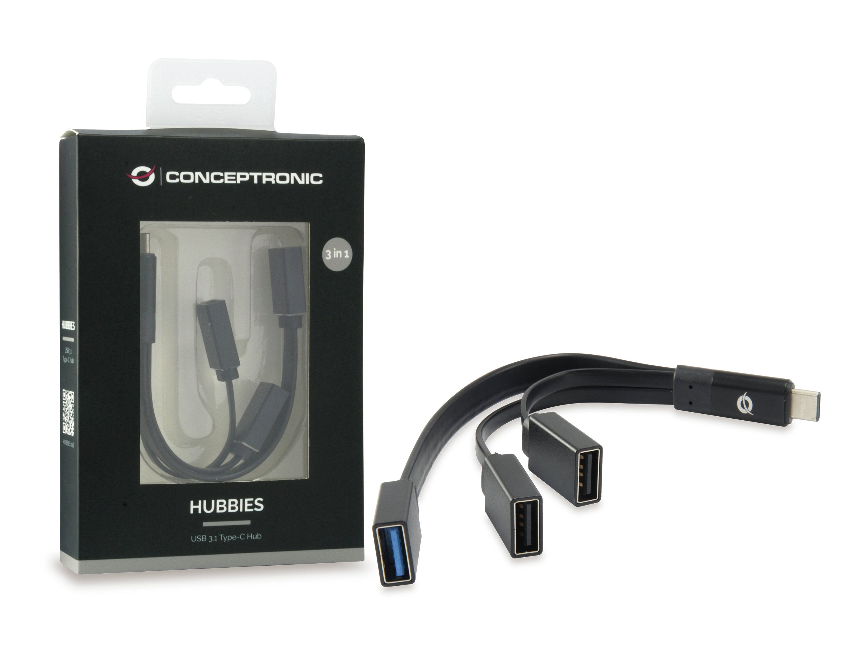 EAN 4015867205075 - Conceptronic HUBBIES01B hub de interfaz USB 3.2 Gen 2 (3.1 Gen 2) Type-C 5000 Mbit/s Negro imagen 2
