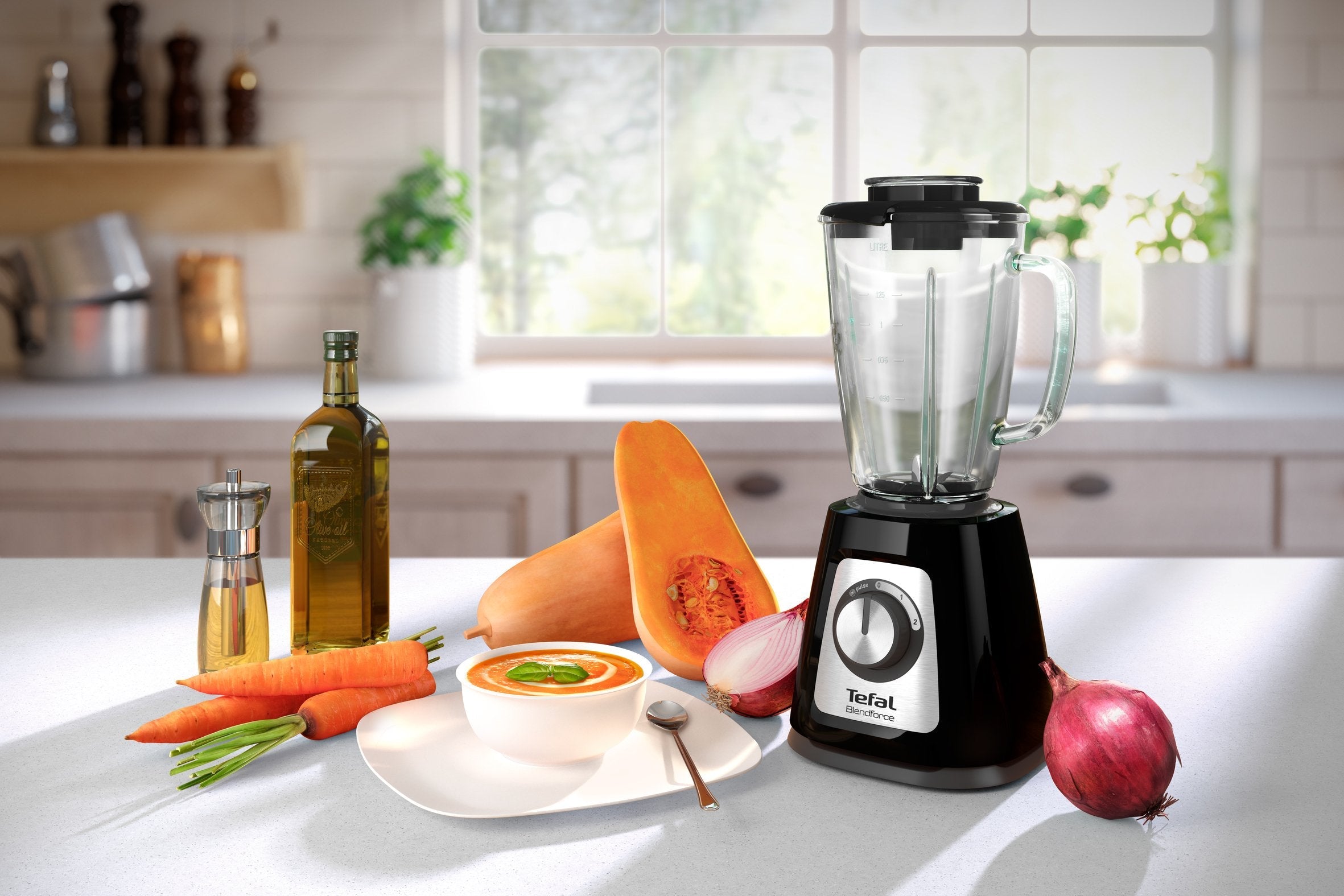 EAN 3016661153419 - Tefal BlendForce II BL4388 licuadora 1,25 L Batidora de vaso 800 W Negro, Acero pulido imagen 9