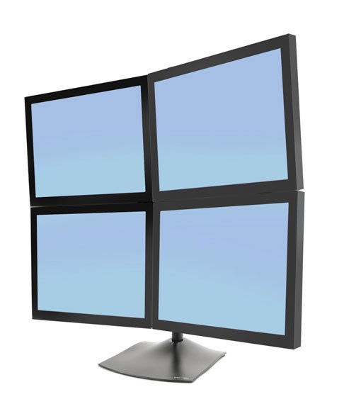 Ergotron Soporte De Escritorio Para Monitor Cuádruple Ds100, Base 33-324-200