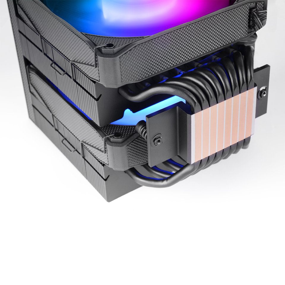 Refrigeración Cpu A-Rgb Mcpu-Lcd Pro Negro Mars Gaming Lcd / 120 Mm Argb / 6 Heatpipes / Tdp 300w / Intel & Amd