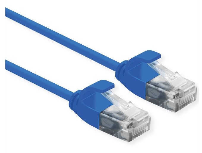 Roline Utp Datacenter Cable De Red Cat.6a (Class Ea), Lsoh, Slim, Blau, 0,3 M
