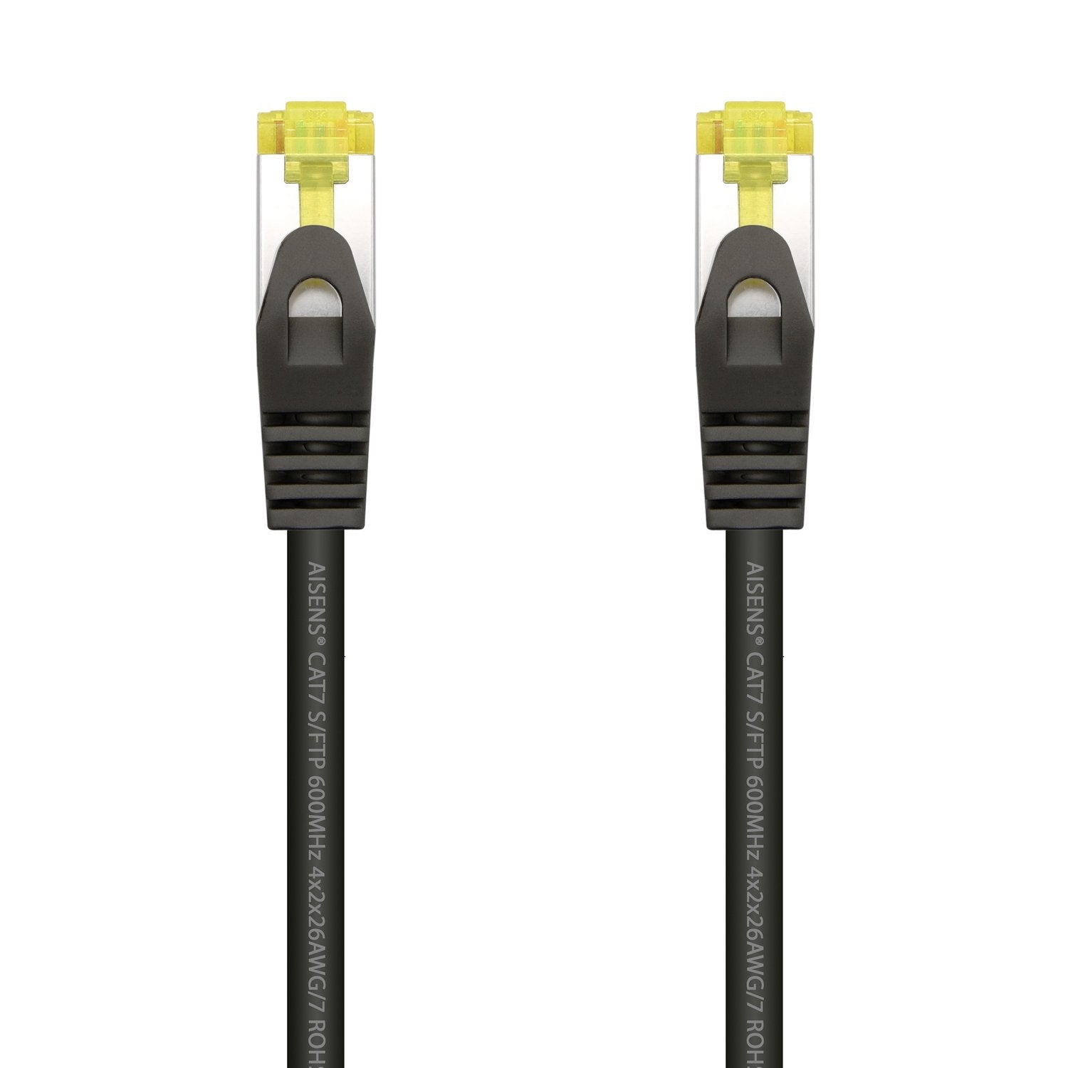 Aisens Cable De Red Rj45 Lszh Cat.7 600 Mhz S/Ftp Pimf Awg26 - 1m - Negro