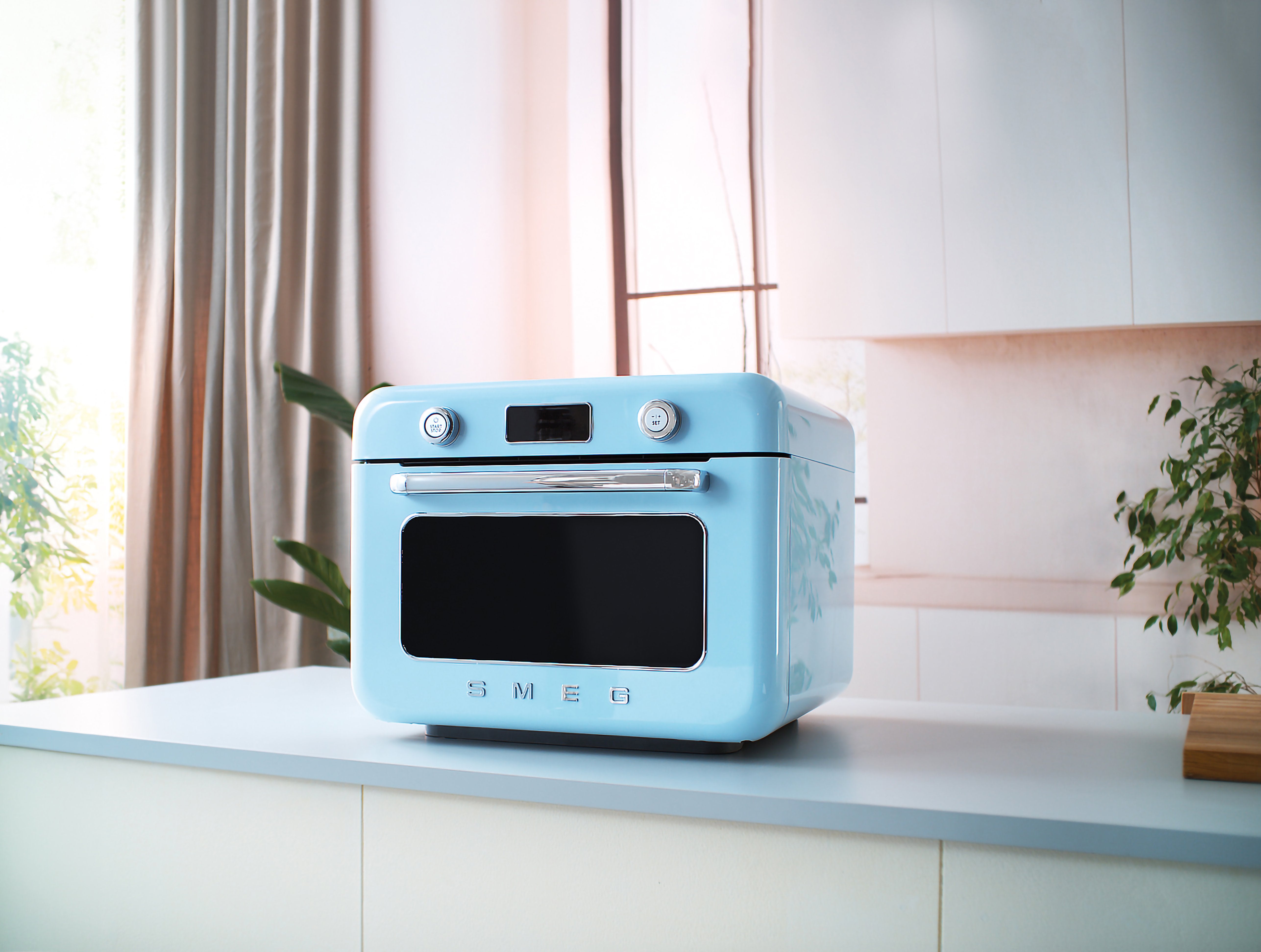 EAN 8017709333874 - Smeg COF01PBEU horno de vapor Pequeño Azul Botones, Giratorio imagen 19