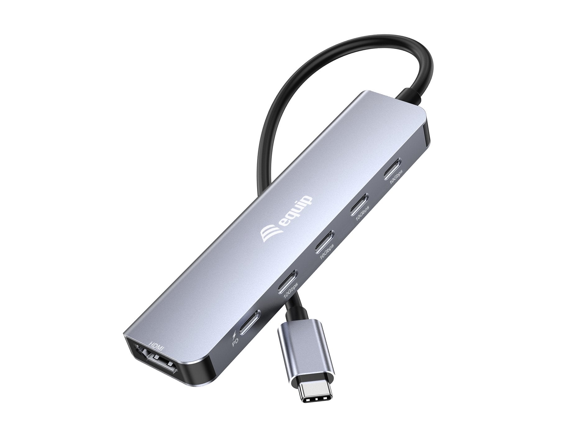 Equip Adaptador Usb-C->Hdmi 3xusb-C Usb Pd 4k 60hz 0.25m Alu.