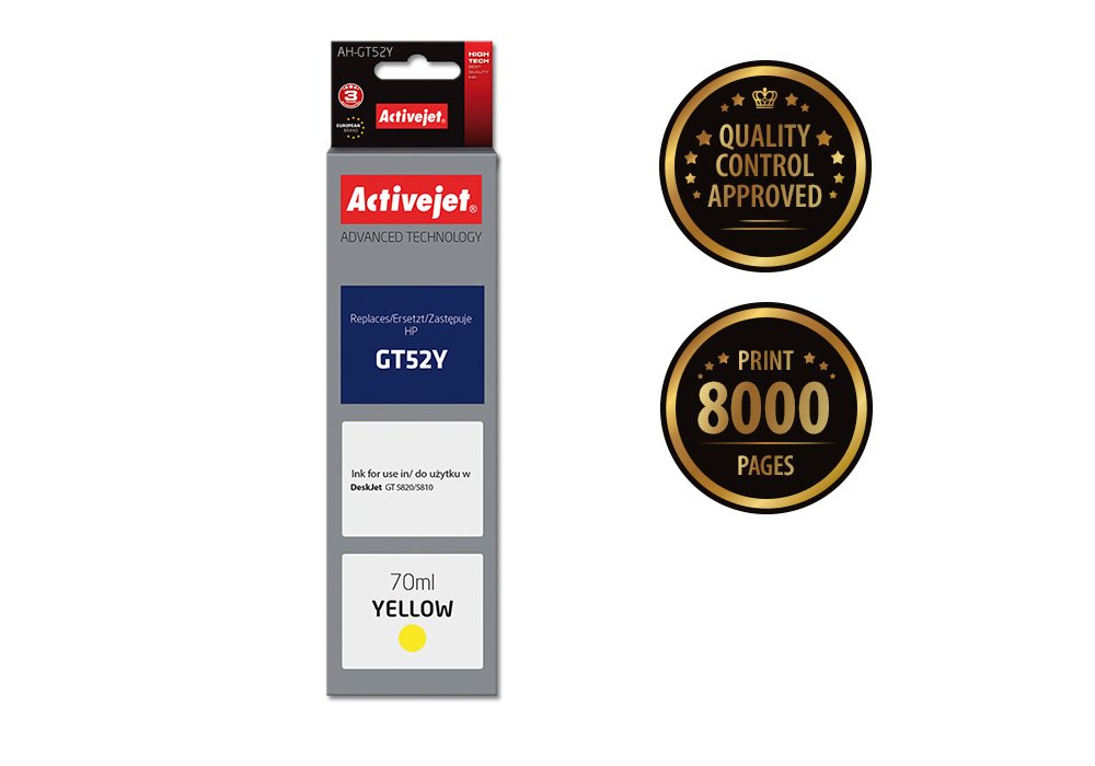 EAN 5901443110767 - Activejet AH-GT52Y cartucho de tinta 1 pieza(s) Compatible Alto rendimiento (XL) imagen 2