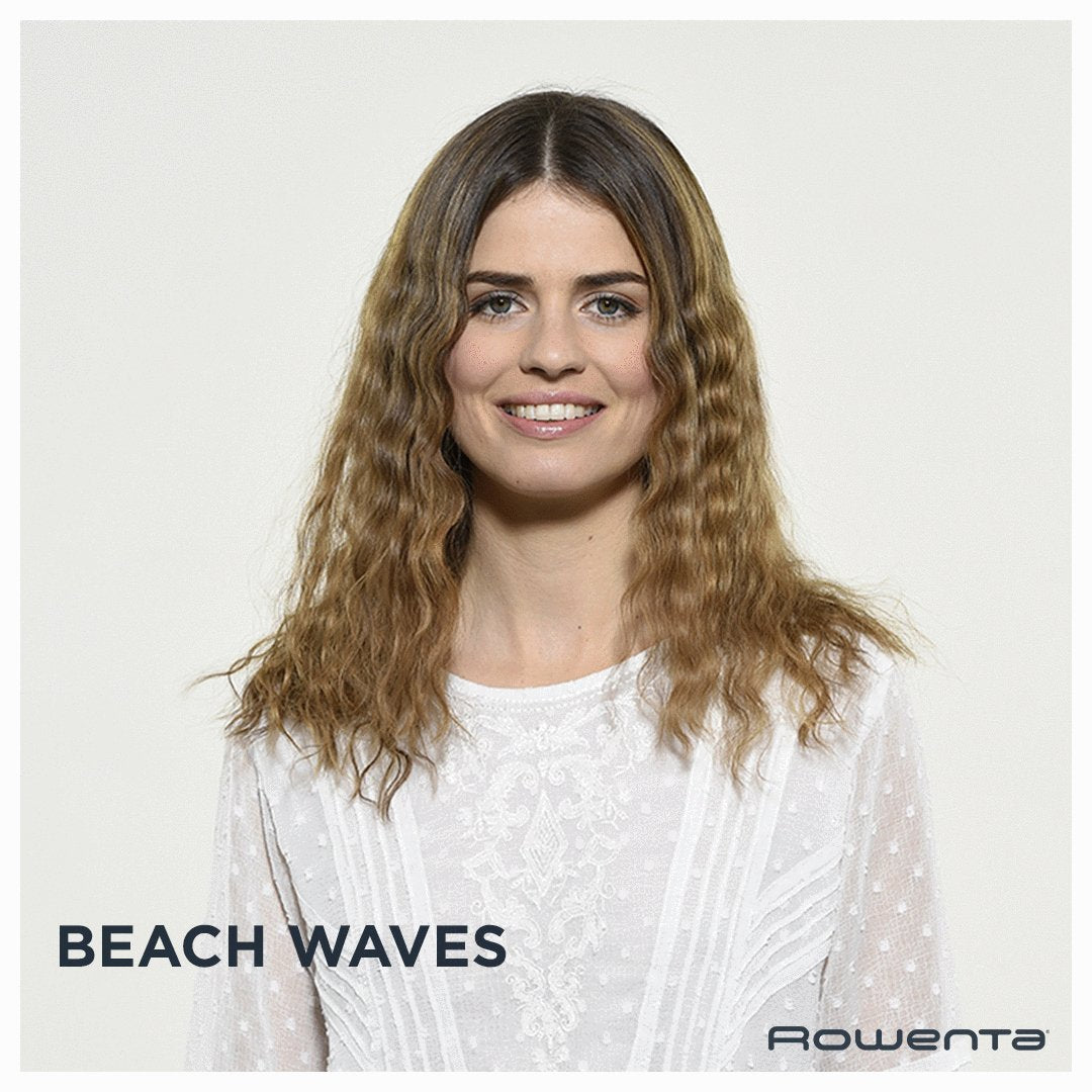 Plancha Rowenta Waves Addict Cf4710f0 Con Múltiples Accesorios Caliente Negro, Oro
