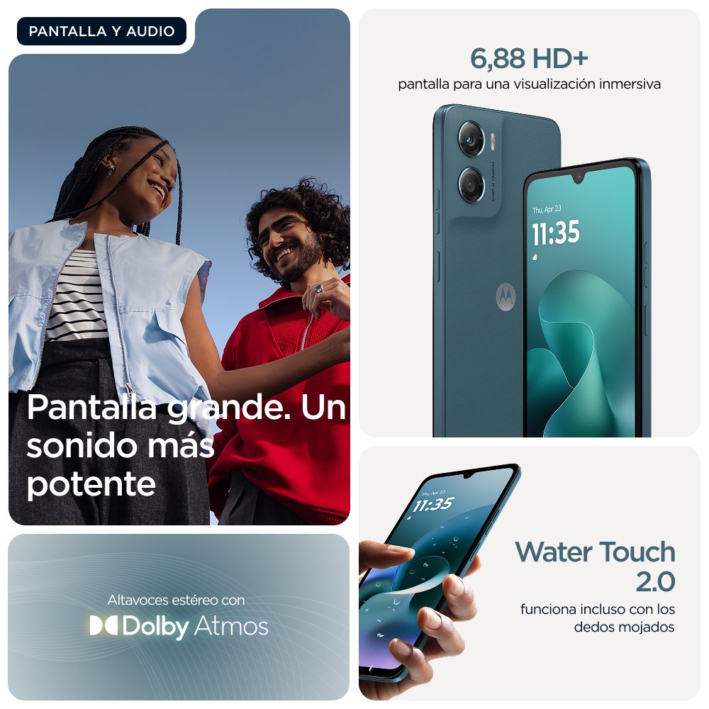 EAN 0840493601885 - Motorola moto g06 power 17,5 cm (6.88") SIM doble Android 15 4G USB Tipo C 4 GB 64 GB 7000 mAh Azul imagen 17
