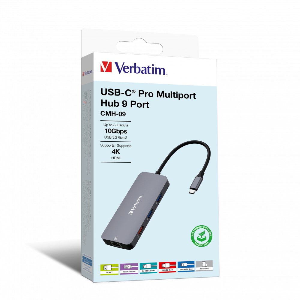 Hub Verbatim Usb-C Pro Multiport 9 Port Cmh-9 32152