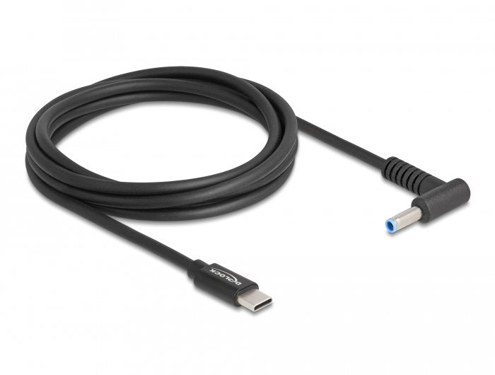 Delock Notebook Ladecable Usb Type-C Stecker Zu Hp 4,5 X 3,0 Mm Stecker