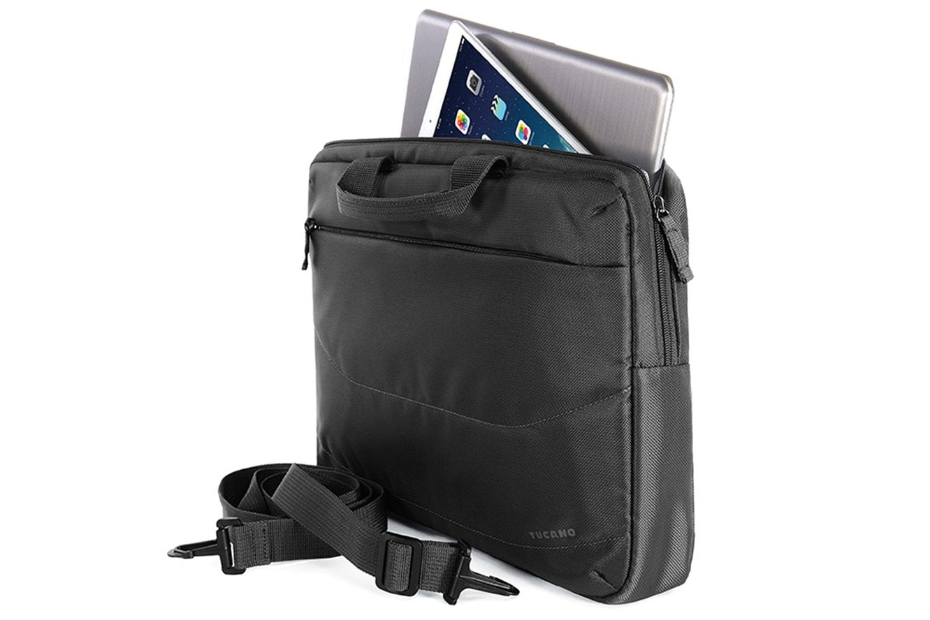 Maletin Tucano Idea Portatil 15,6" + Raton Inalambrico - Tamaño Slim - Interior Acolchado - Negro