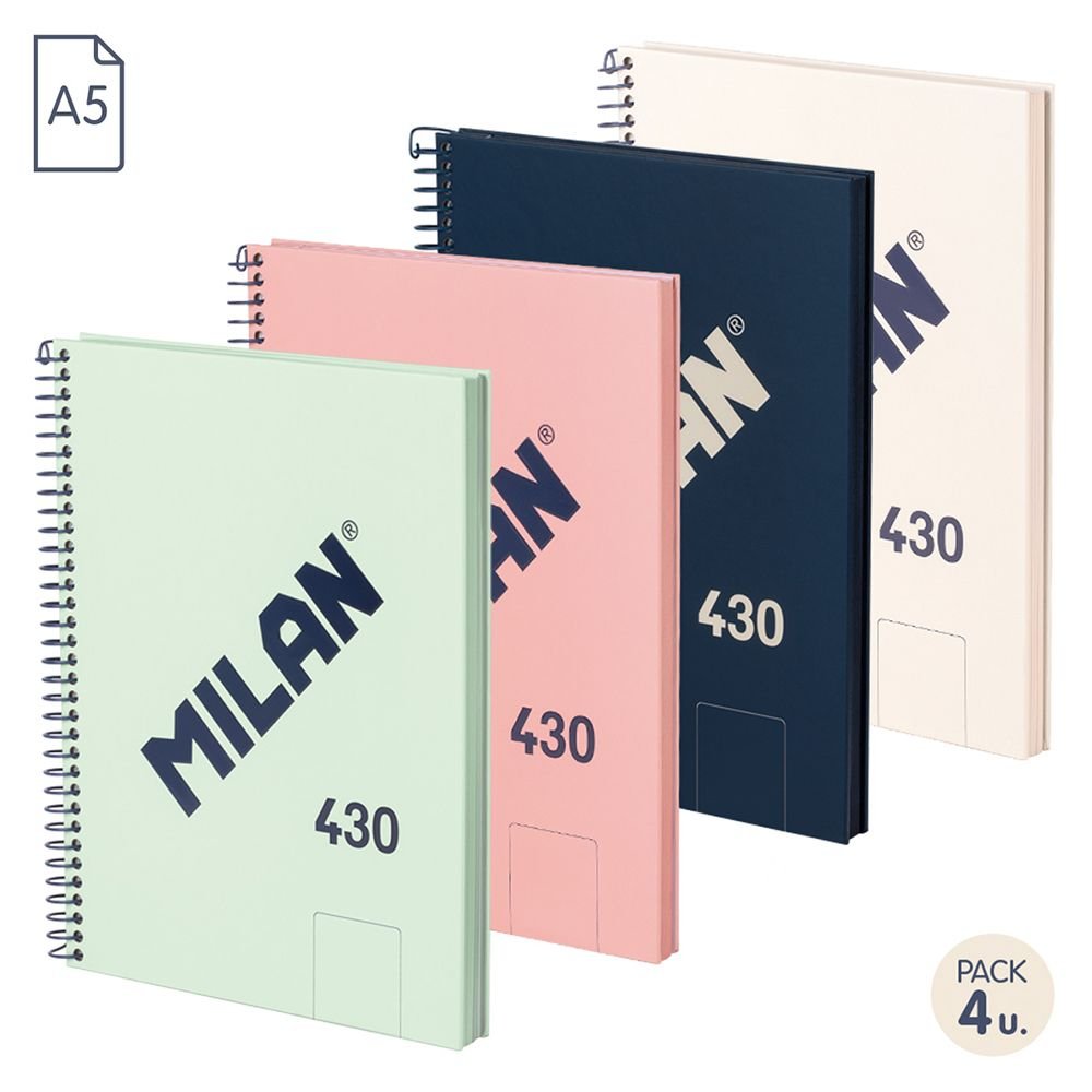 EAN 8411574110378 - Milan 57151E80X4 cuaderno y block A5 80 hojas Colores surtidos imagen 1