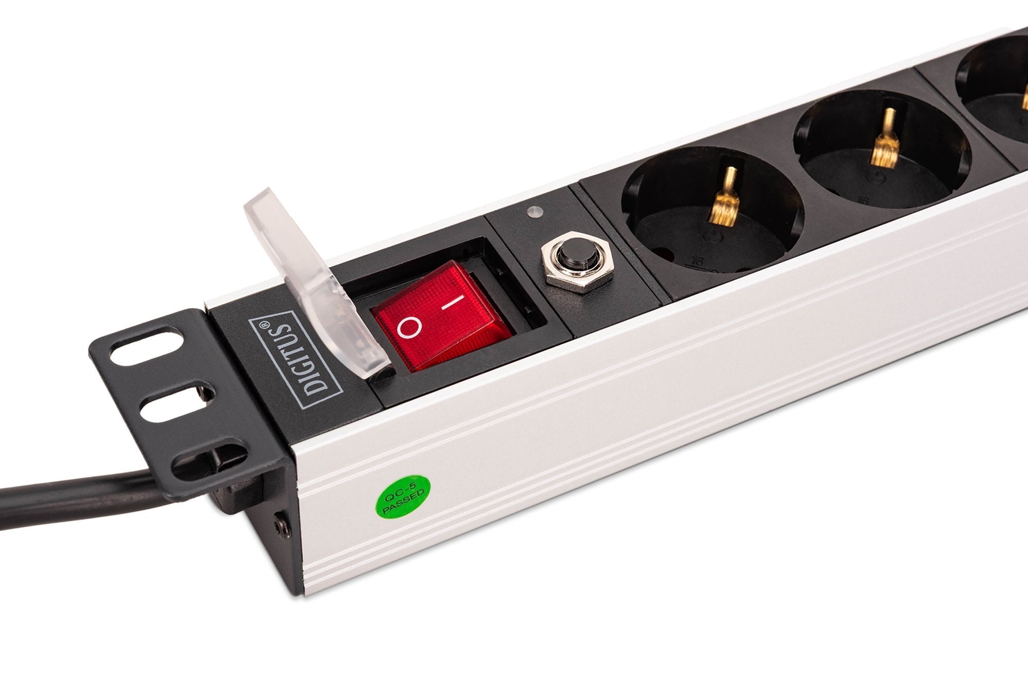 Digitus Meckdosenleime 8-Fach 19" Alu. 1he 2m Negro