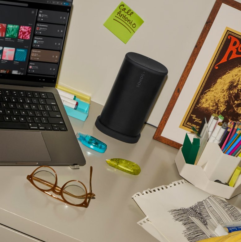 Altavoz Bluetooth Sonos Play Wifi 6 24h Autonomía Ip67 Control Por Voz Sonido Estéreo Trueplay Automático Negro