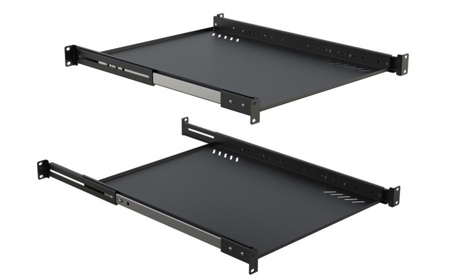 19" D=800 Special Tray With Side Arms And Sliding Black