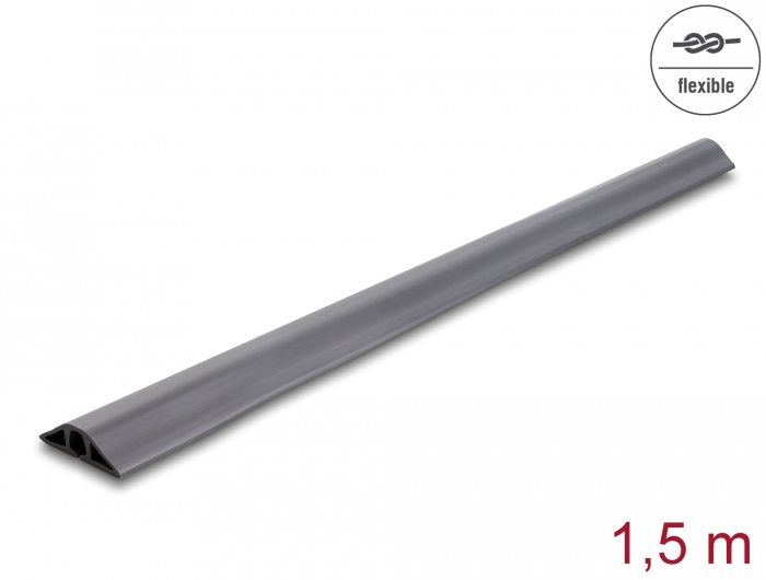 Delock Cablekanal Pvc Flexibel 50 X 13 Mm - Länge 1,5 M Grau