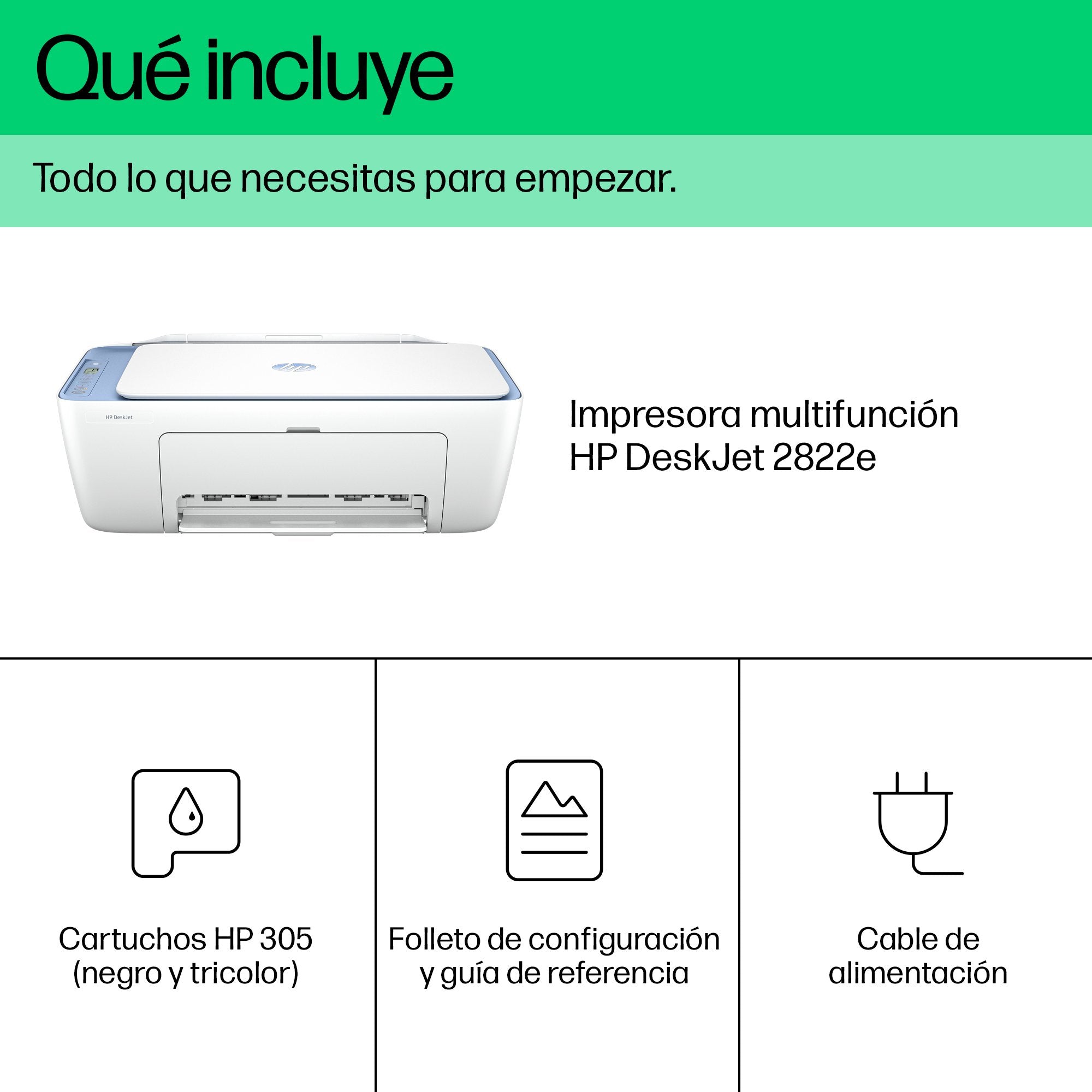 EAN 0196337820449 - HP DeskJet 2822e All-in-One Printer Inyección de tinta térmica A4 4800 x 1200 DPI 7,5 ppm Wifi imagen 6
