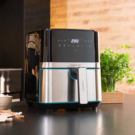 EAN 8435484033176 - Cecotec 03317 freidora Sencillo 5,5 L Independiente 1700 W Freidora de aire caliente Negro, Acero inoxida imagen 4