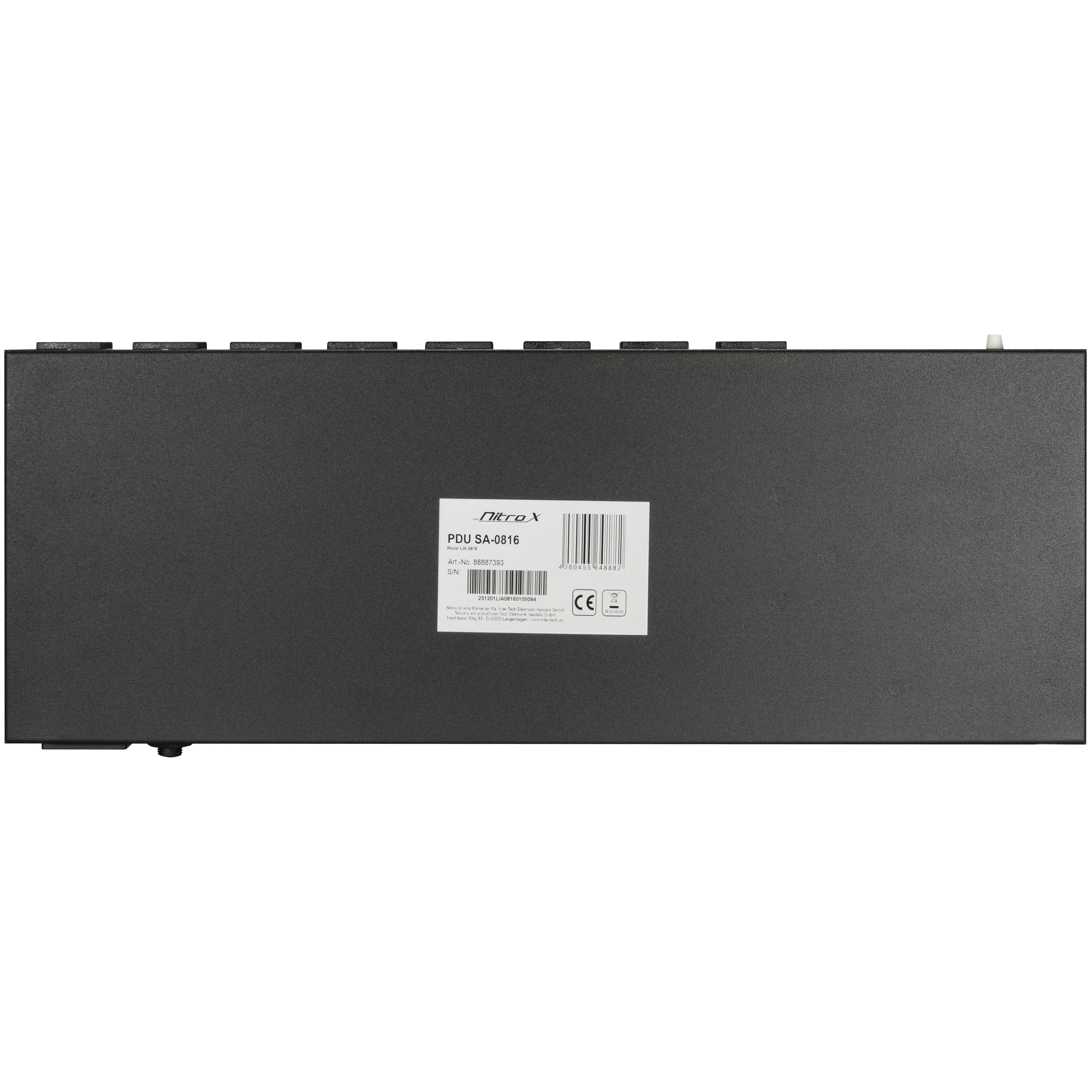EAN 4260455648882 - Inter-Tech PDU SA-0816 unidad de distribución de energía (PDU) 8 salidas AC Negro imagen 3