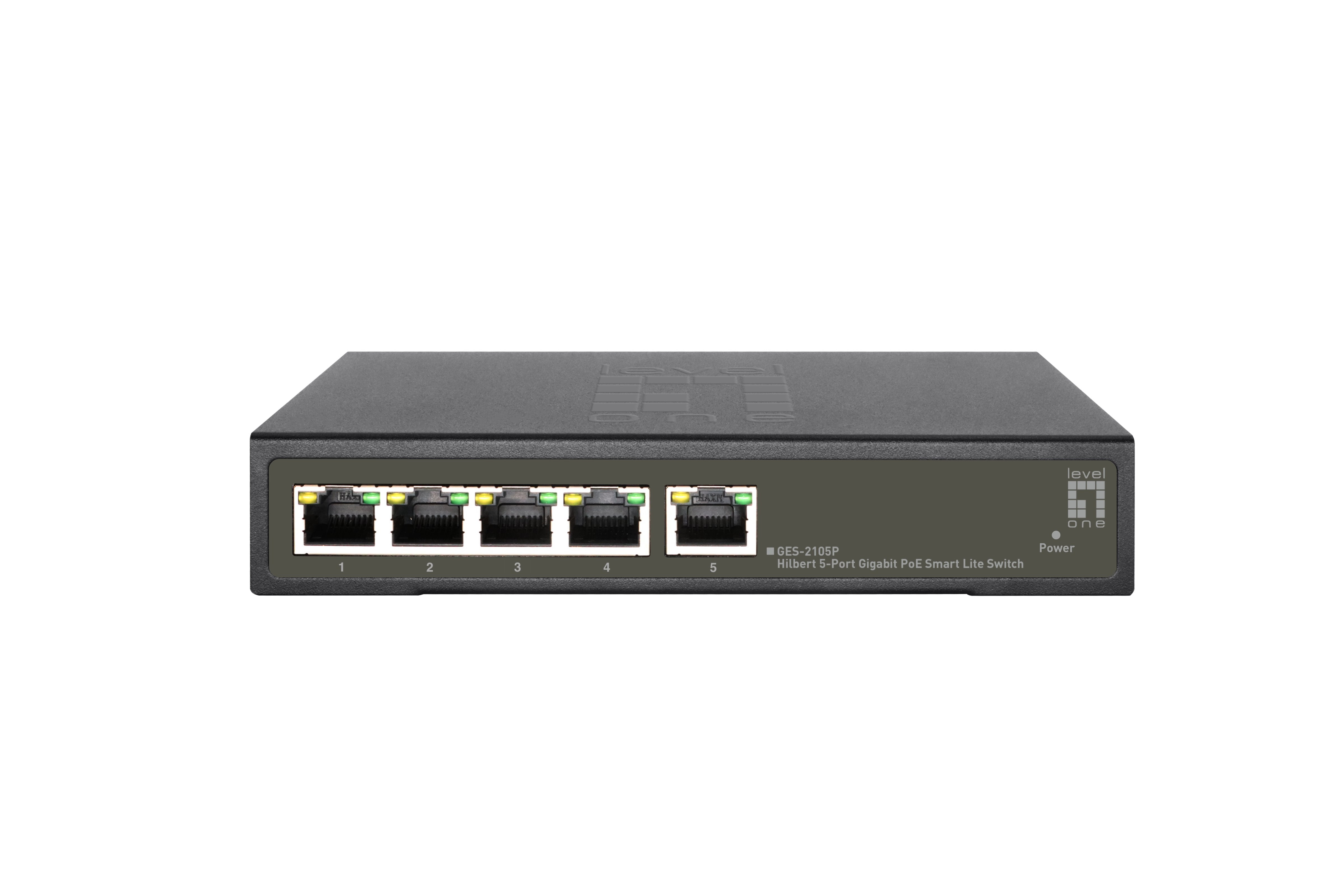 Levelone Switch 5x Ge Ges-2105p 60w 4xpoe+